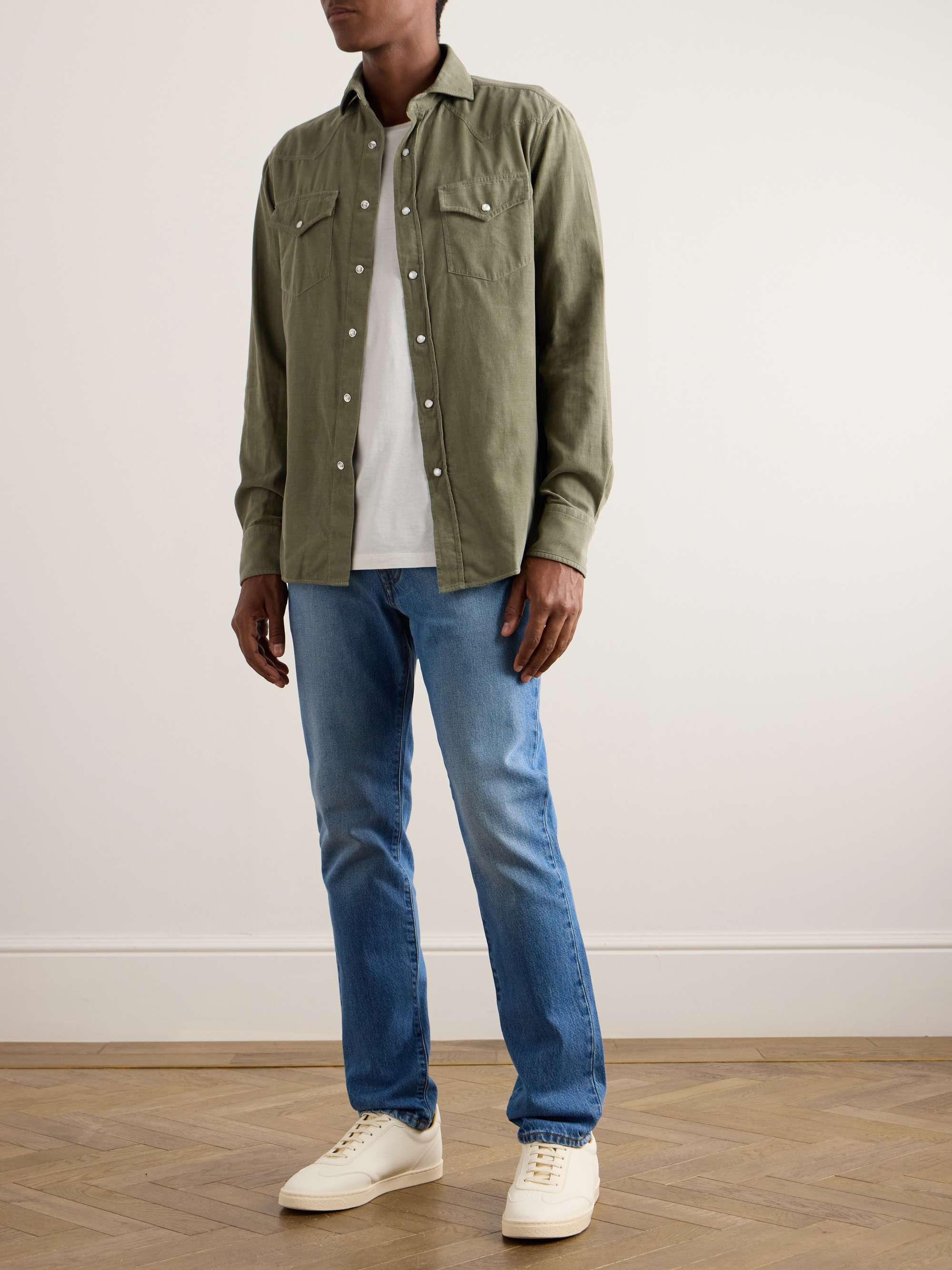Cotton-Needlecord Western Shirt view