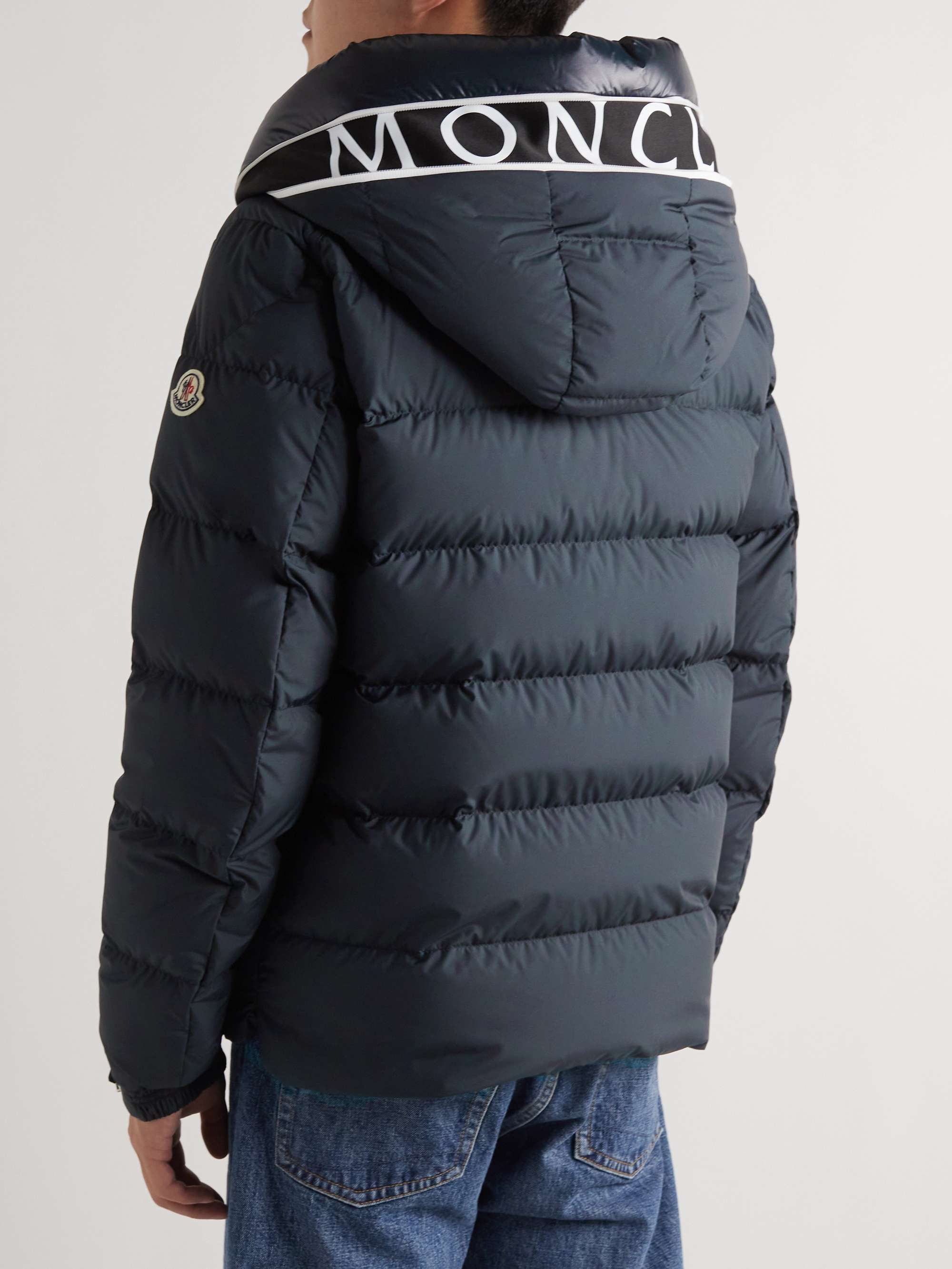 Cardere Logo-Print Quilted Shell Hooded Down Jacket view