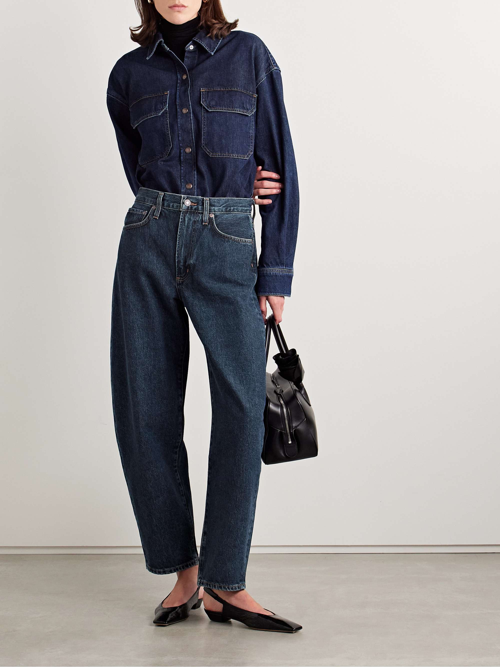 Balloon high-rise barrel-leg jeans view