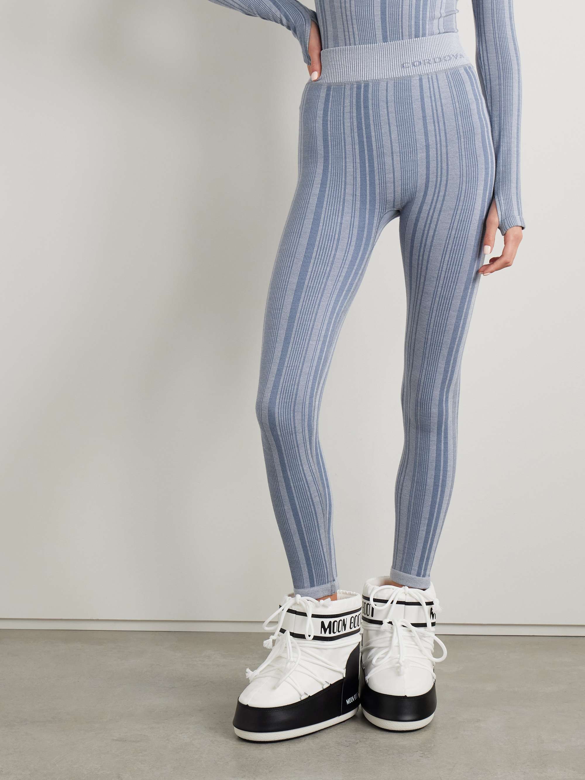 Sol striped stretch-jersey leggings view