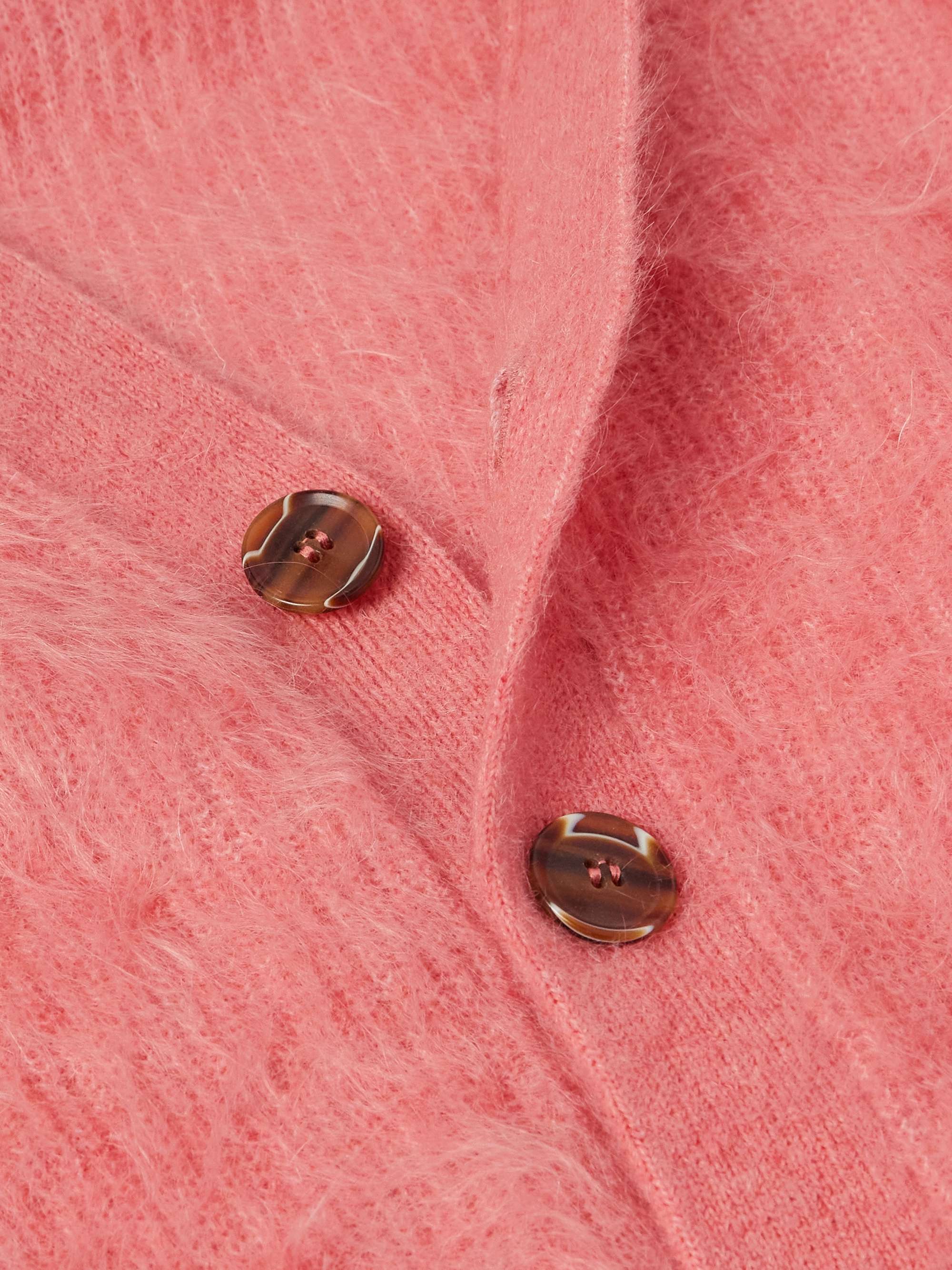 Kaito Ribbed Brushed Mohair-Blend Cardigan view