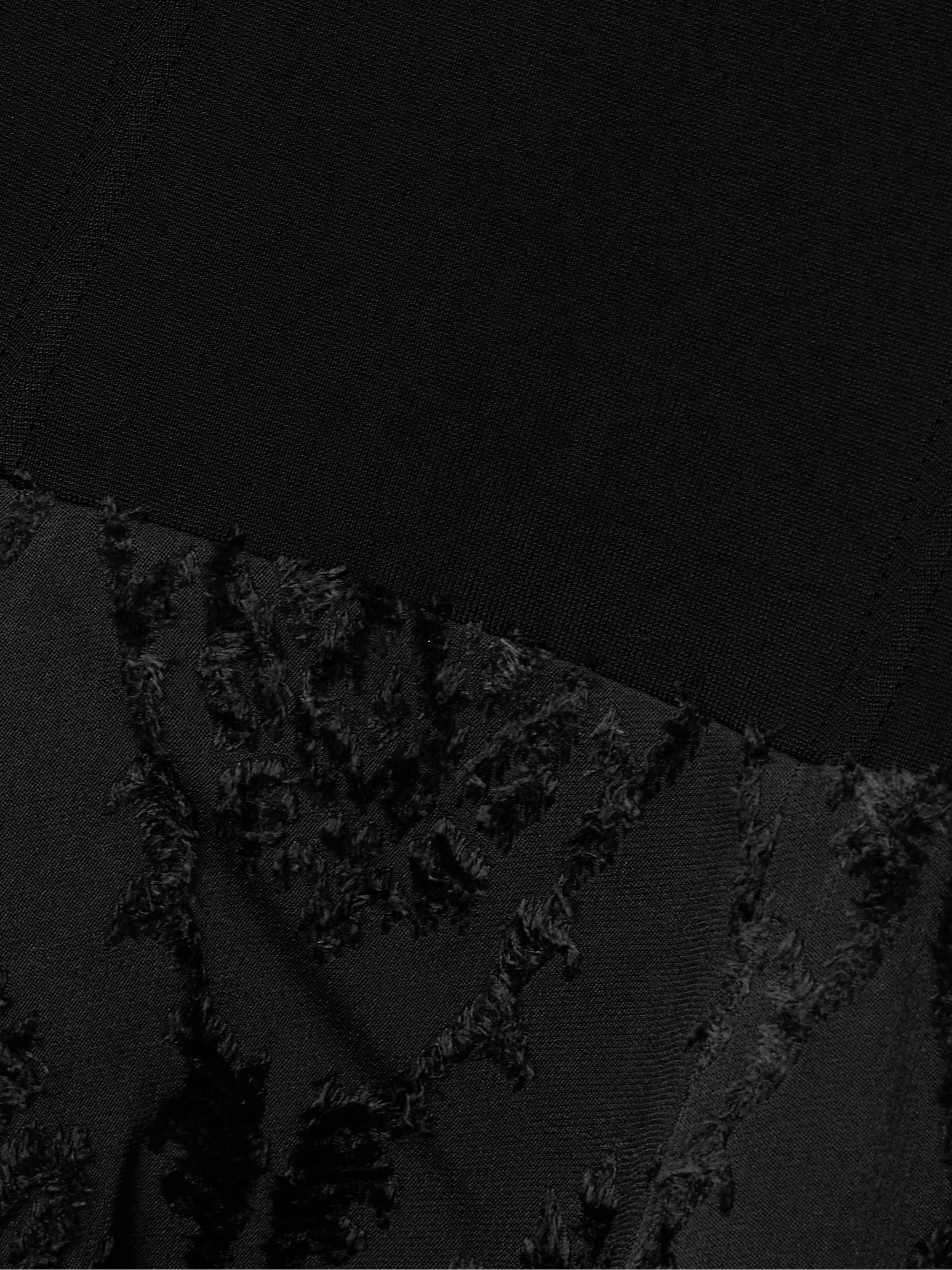 Cara stretch-knit and fil coupé mini dress view