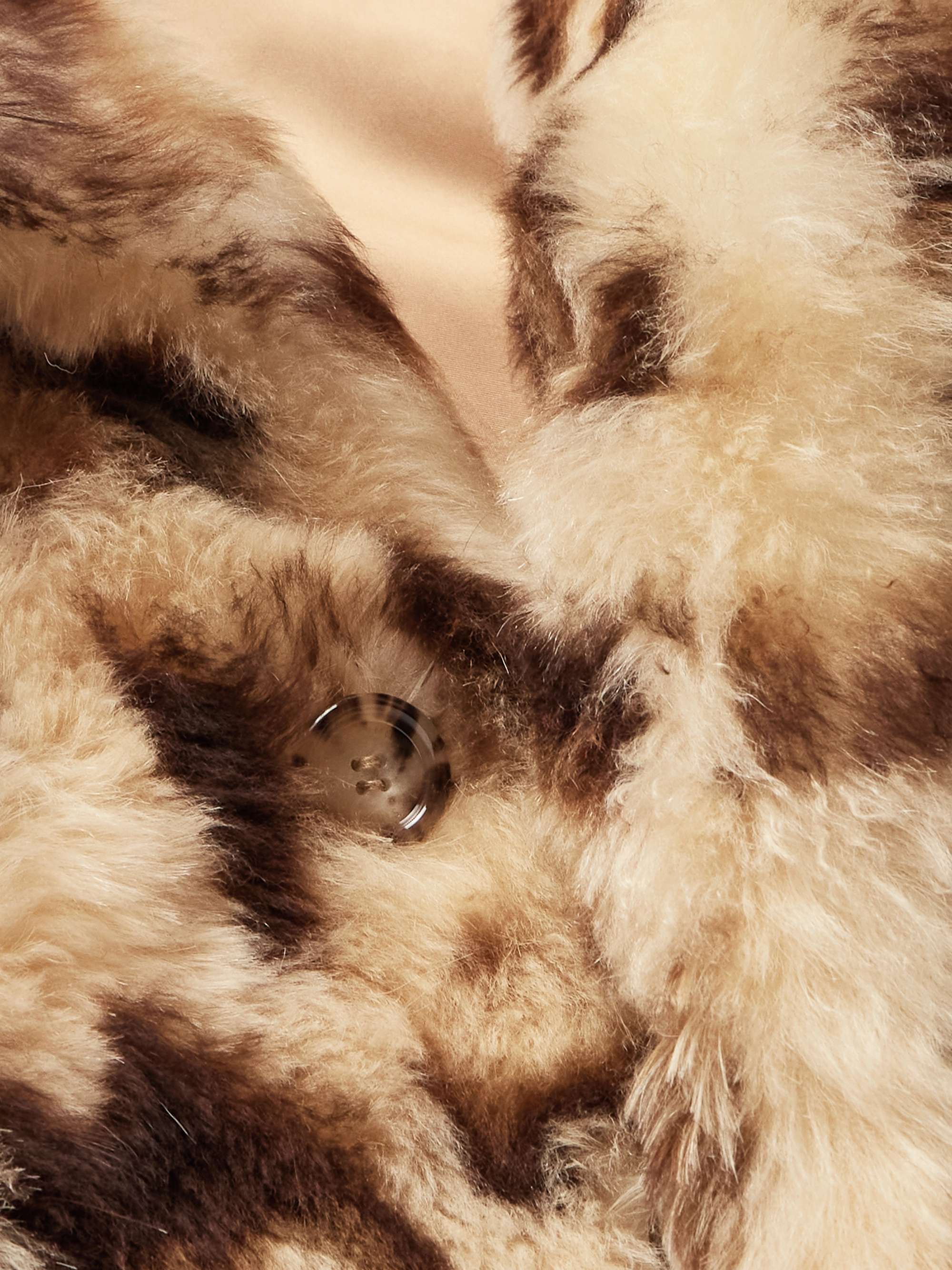 Leopard-Print Goat Hair Coat view
