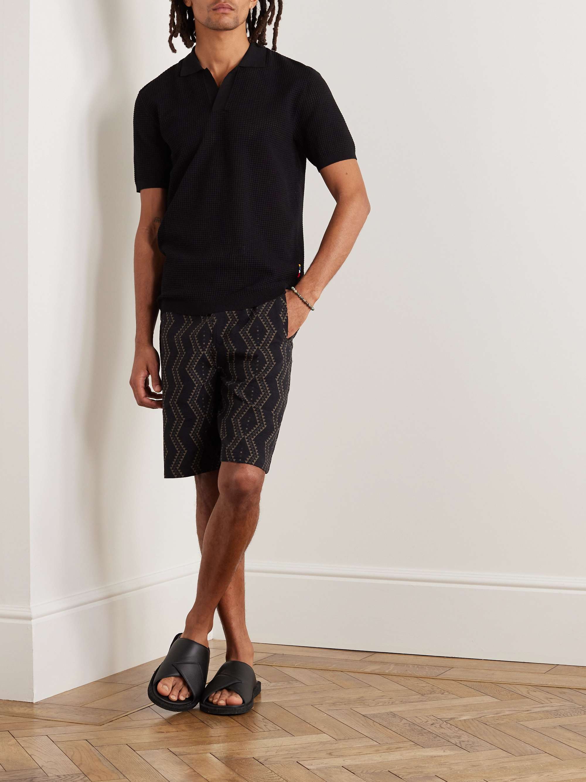 Roddy Waffle-Knit Polo Shirt view