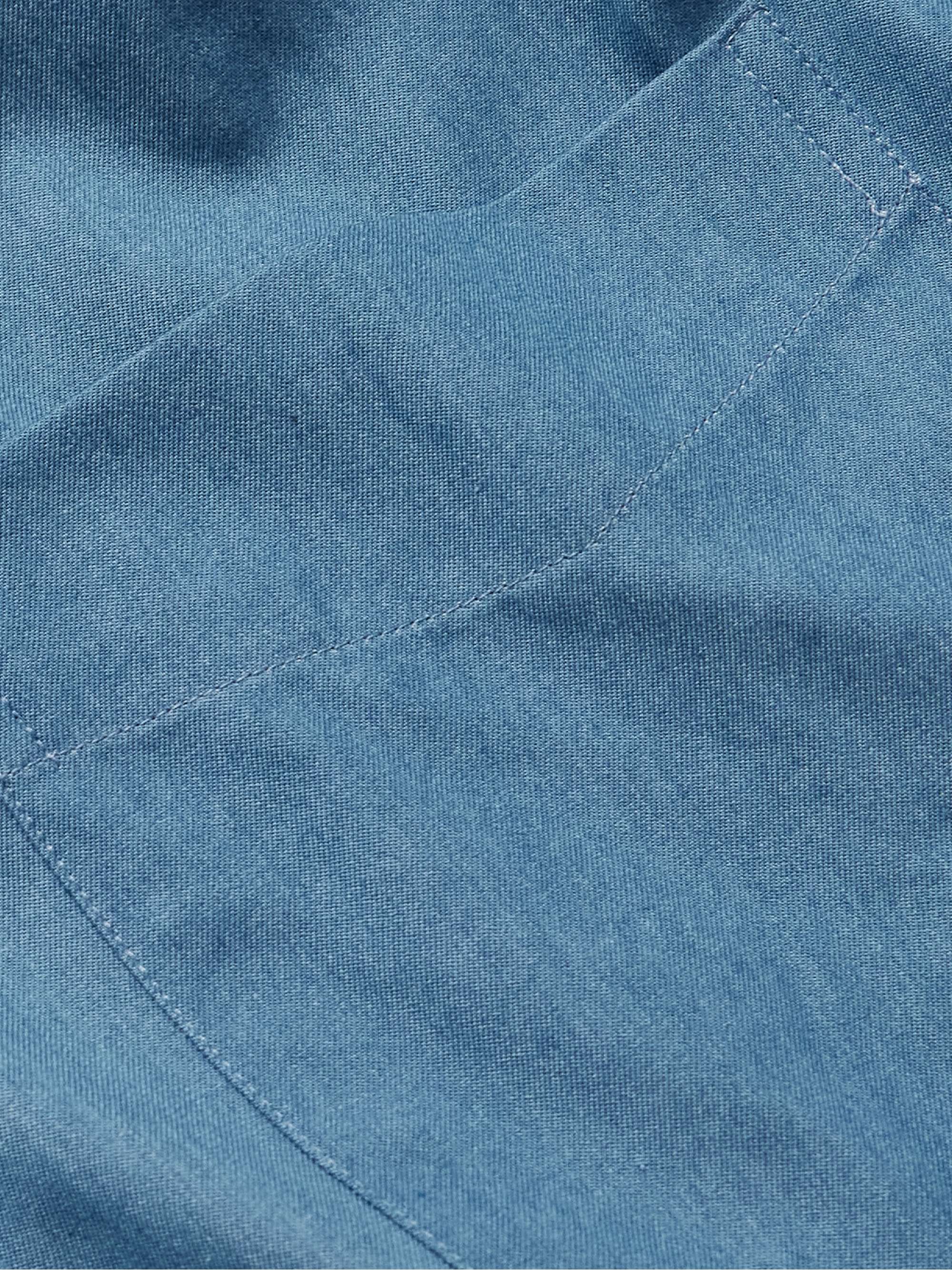 Slim-Fit Cutaway-Collar Cotton-Chambray Shirt view