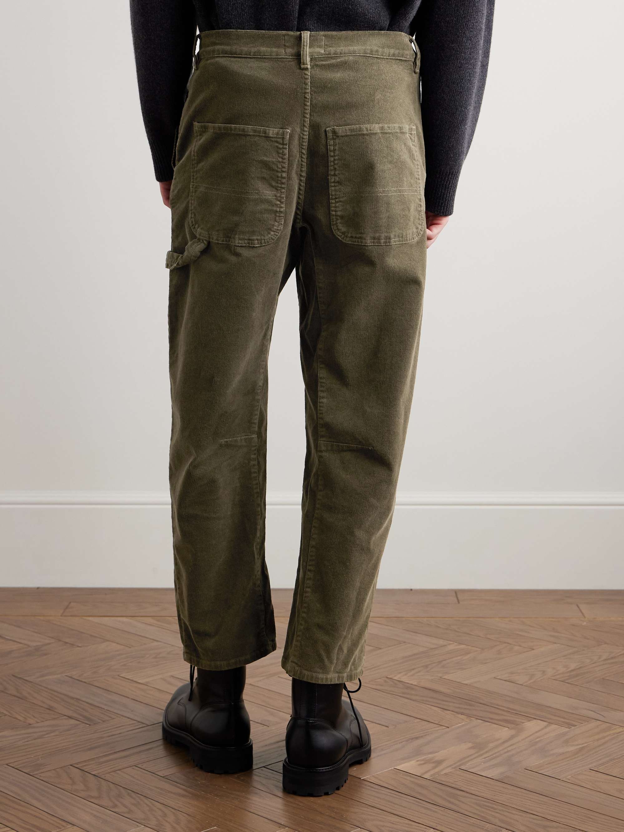 Carpenter Cropped Straight-Leg Cotton-Blend Corduroy Trousers view