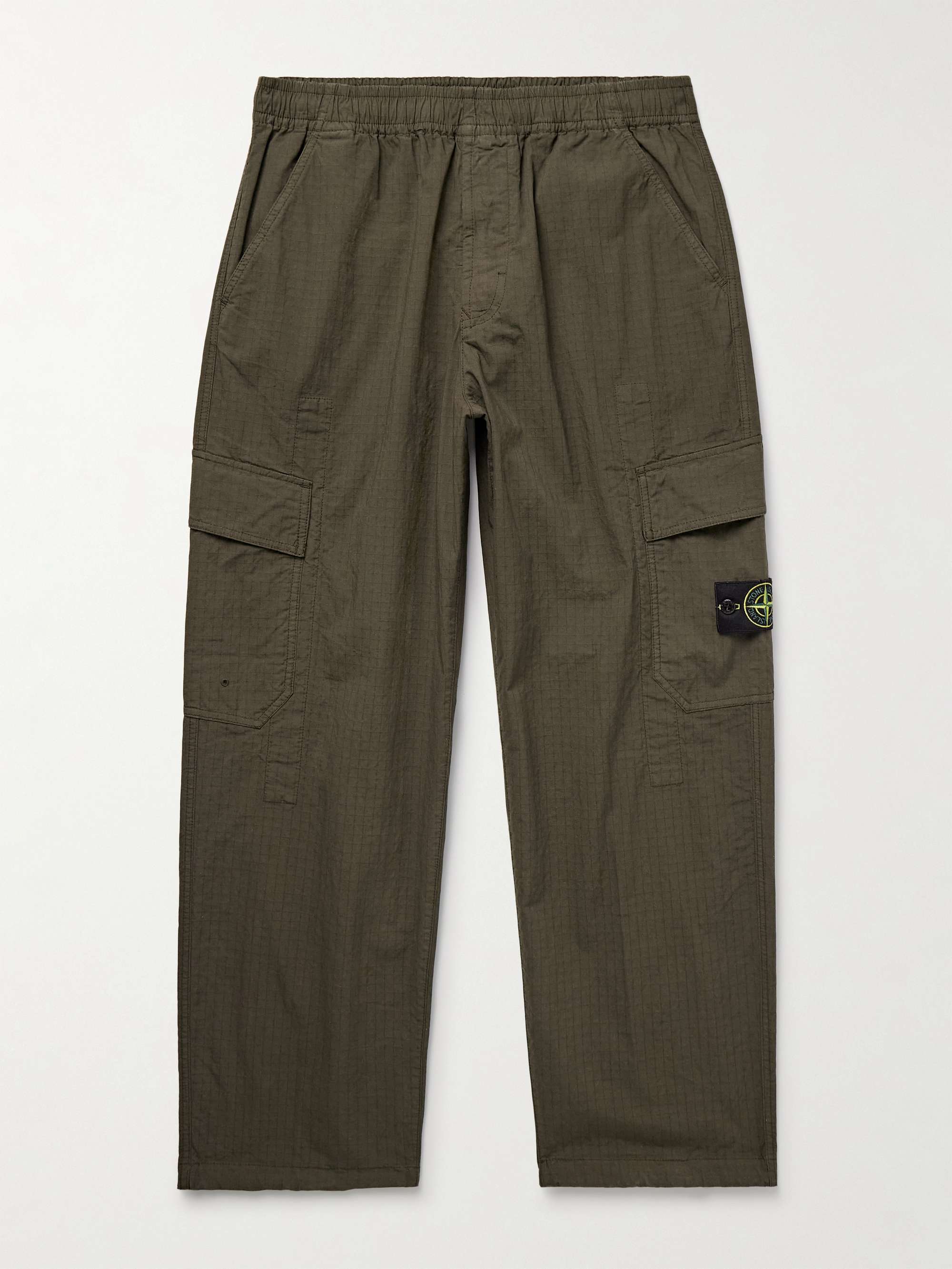 Garment-Dyed Cotton-Blend Ripstop Cargo Trousers view