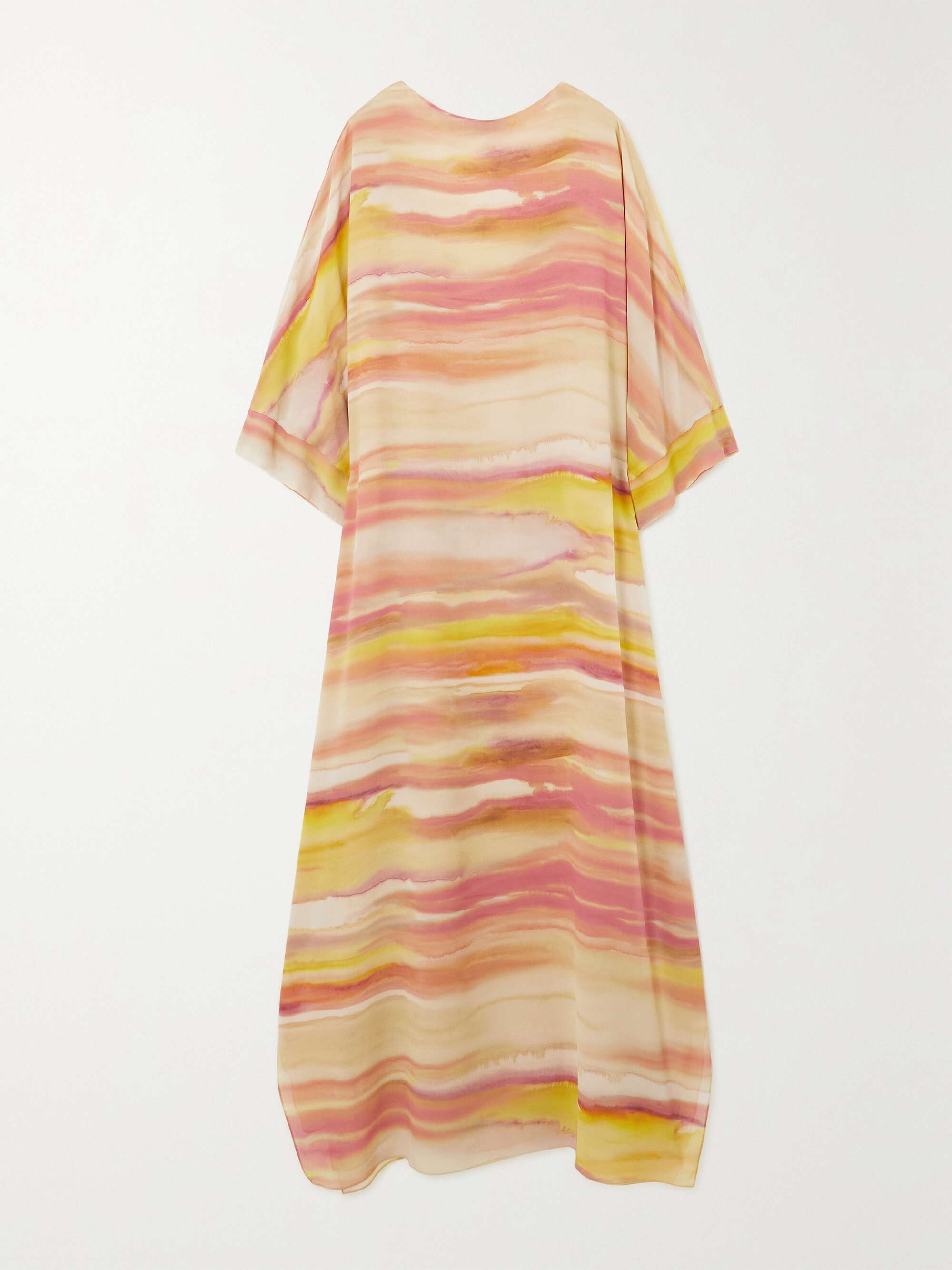 Cillia striped silk-chiffon maxi dress view