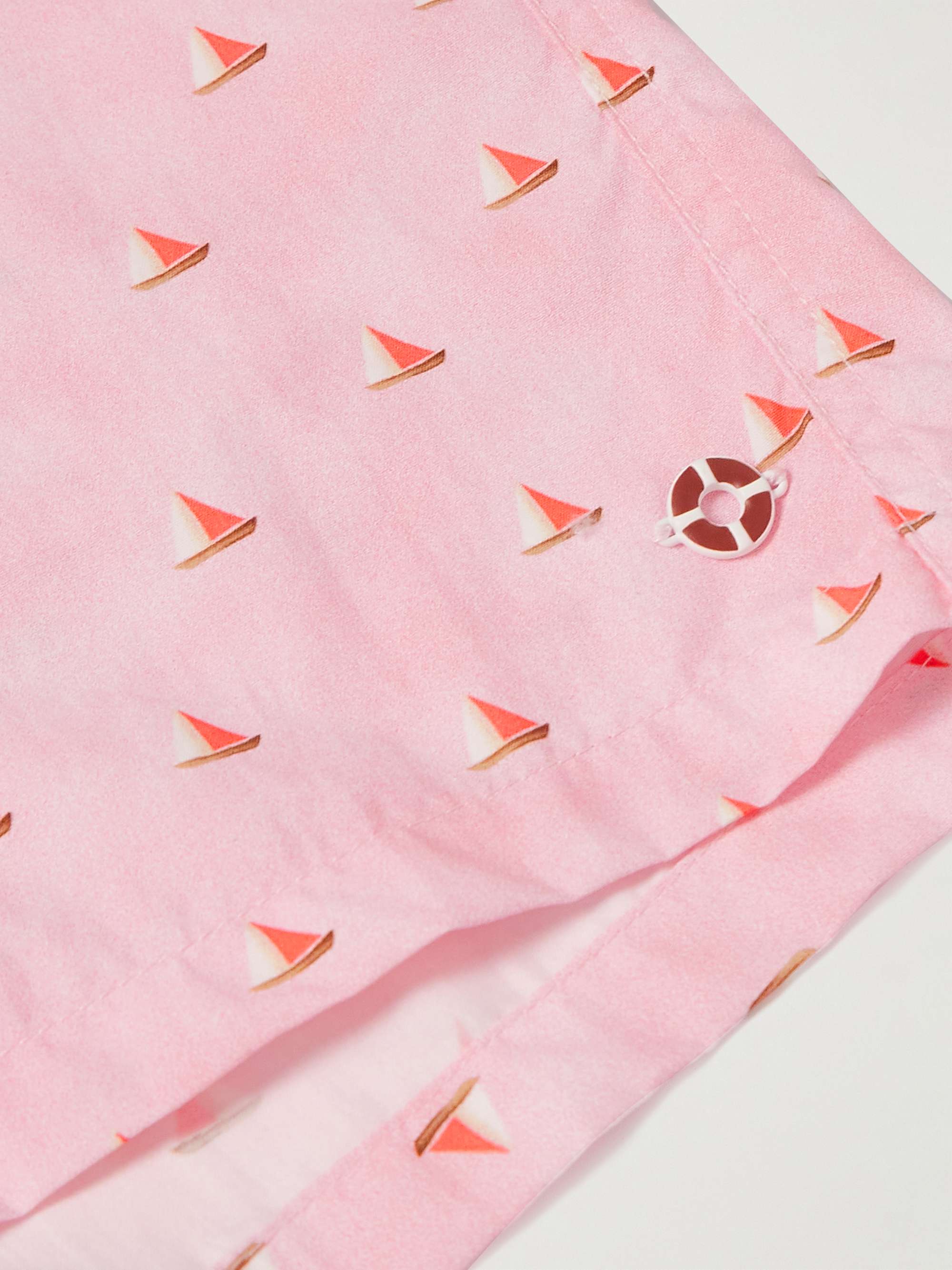 Bay Straight-Leg Mid-Length Printed Swim Shorts view