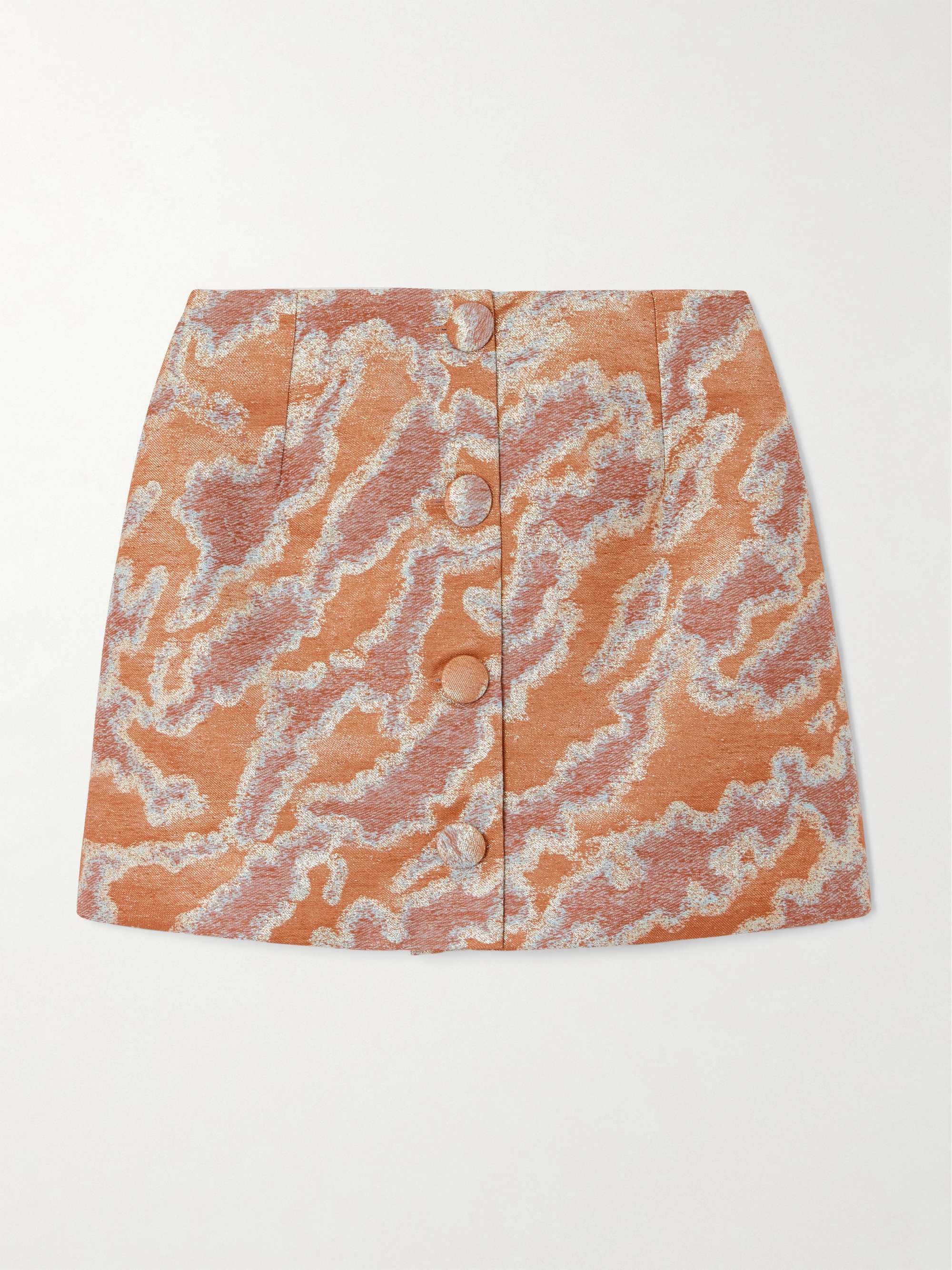 Lucio metallic jacquard mini skirt view