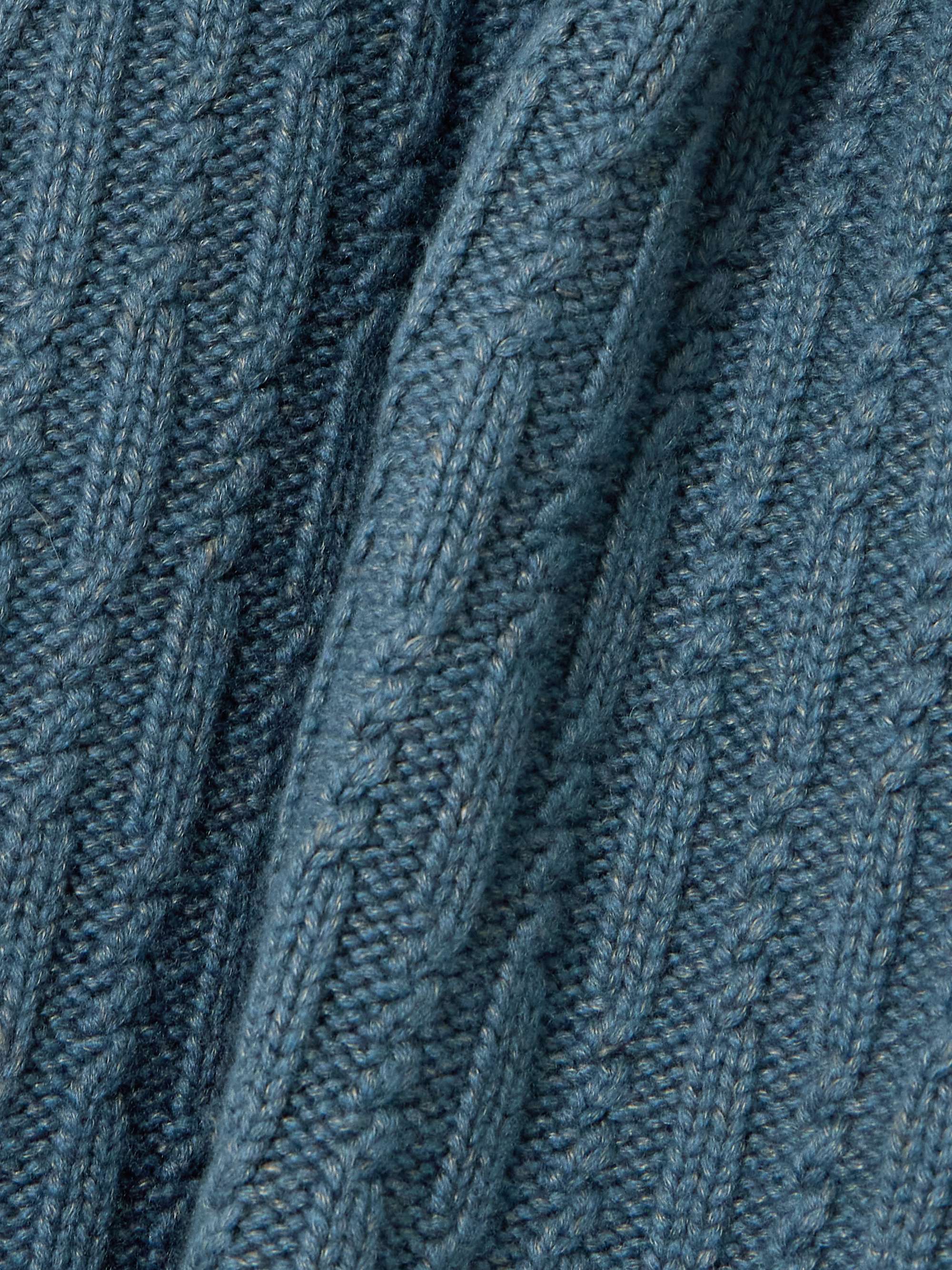 Annabel cable-knit cashmere turtleneck sweater view