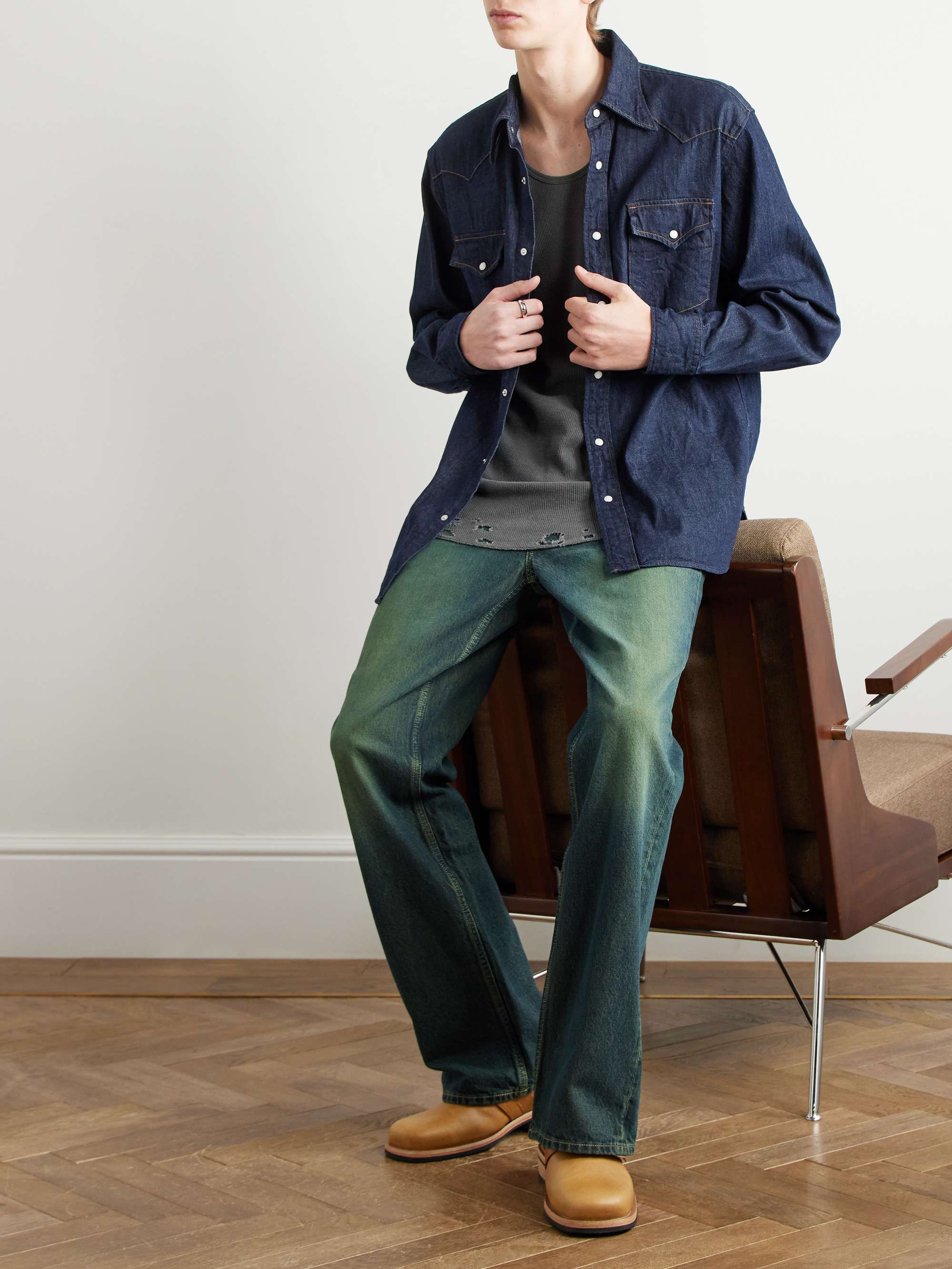 Husky Denim Western Shirt view