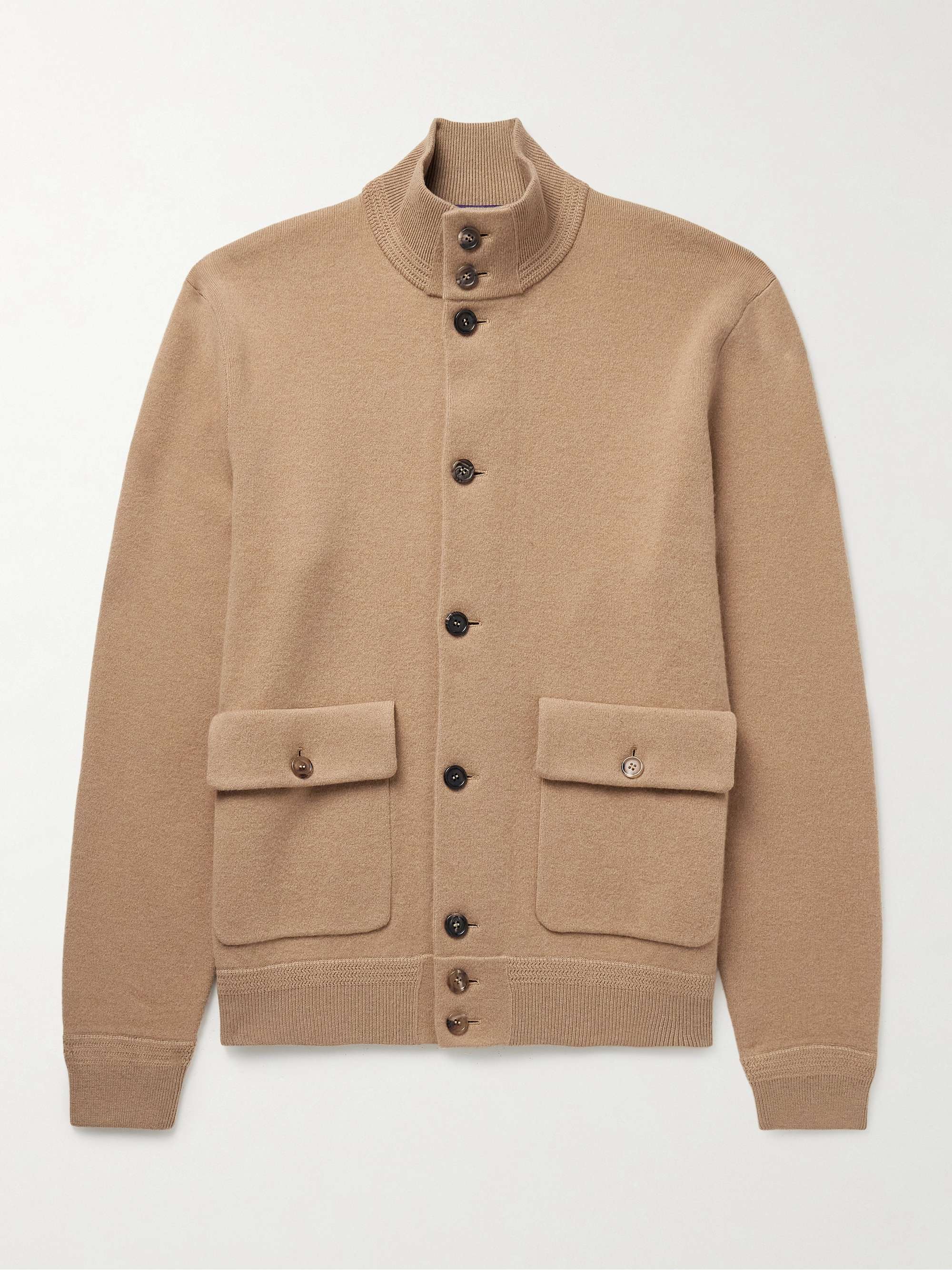 Boiled Wool and Cashmere-Blend Cardigan view