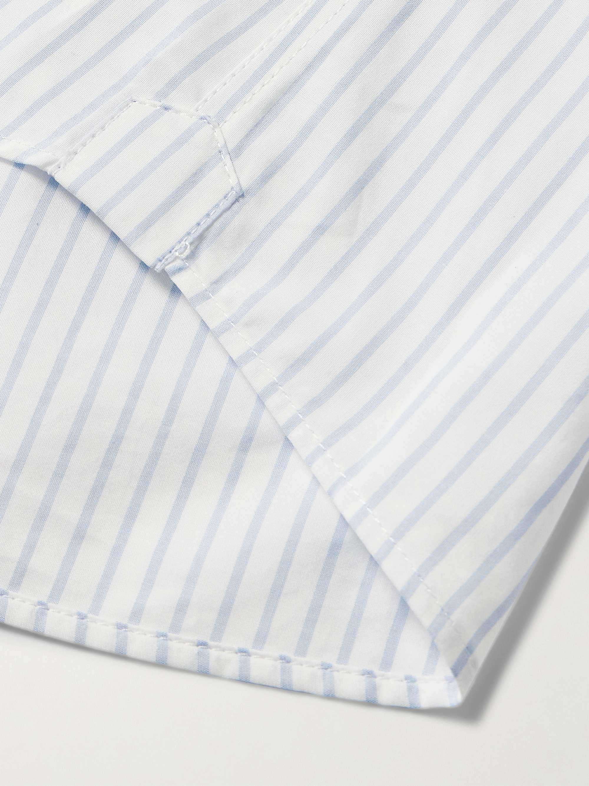 Button-Down Collar Striped Cotton Shirt view