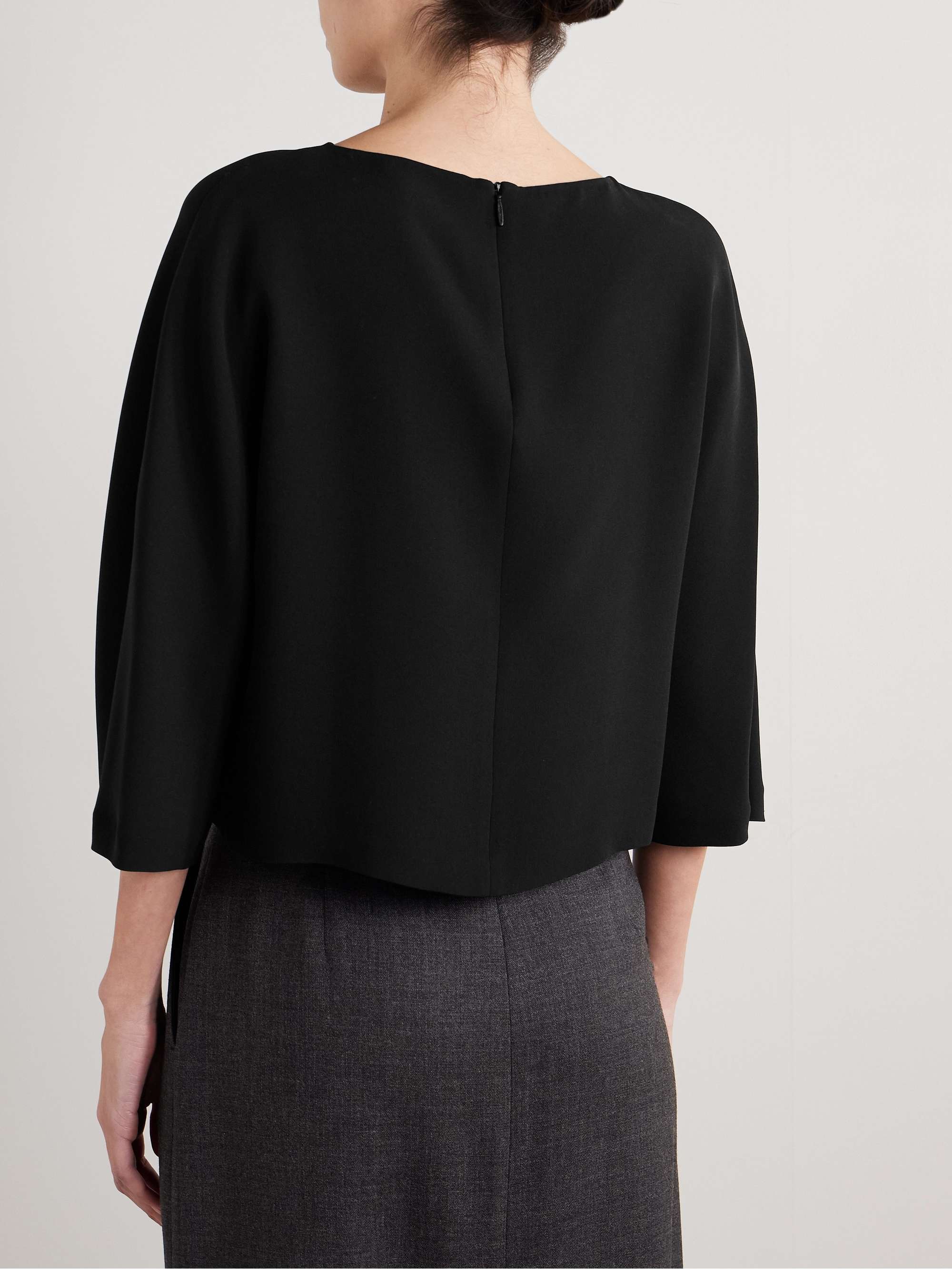 Faurelle cropped silk top view