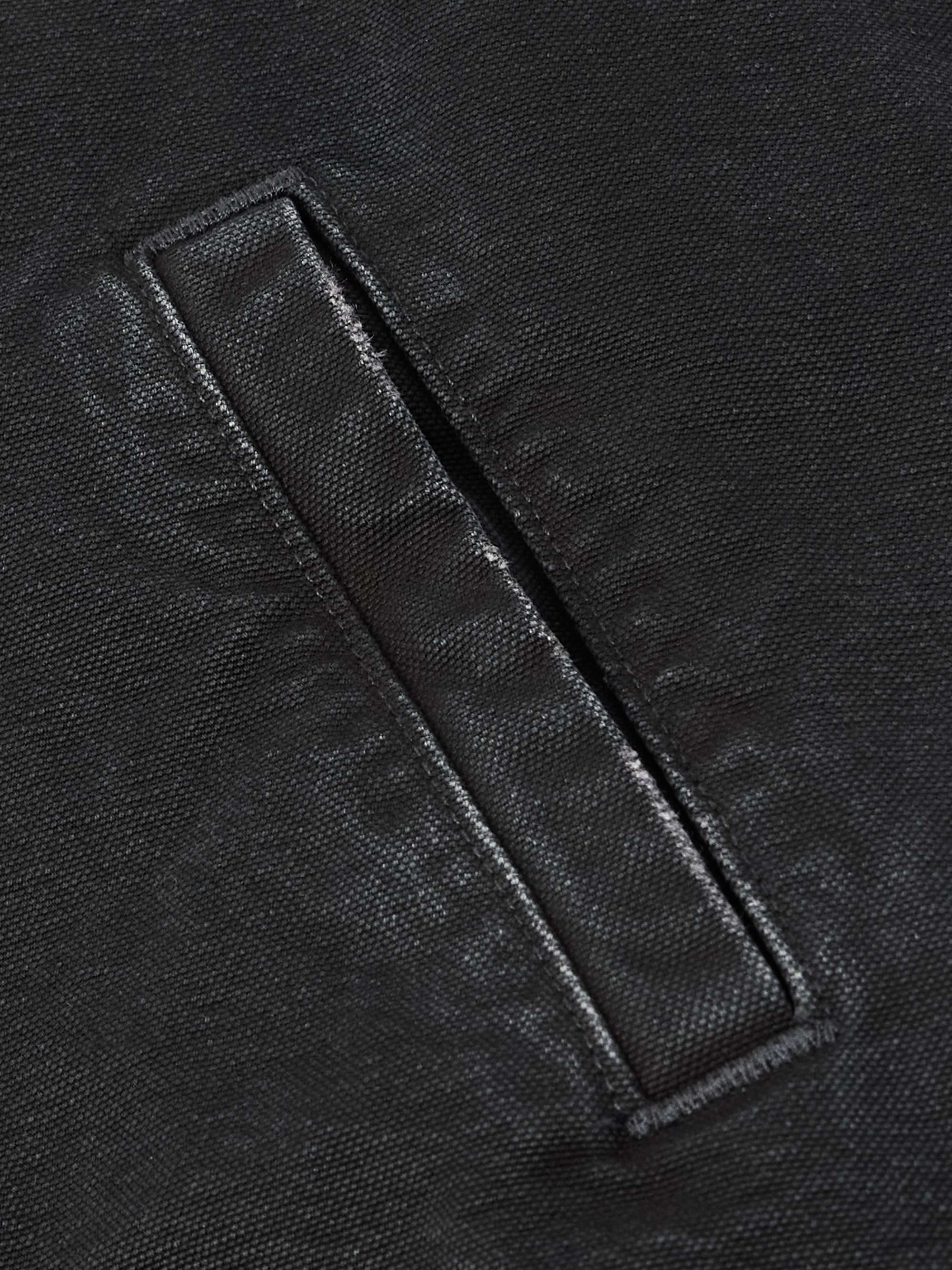 Velvet-Trimmed Padded Cotton-Canvas Jacket view
