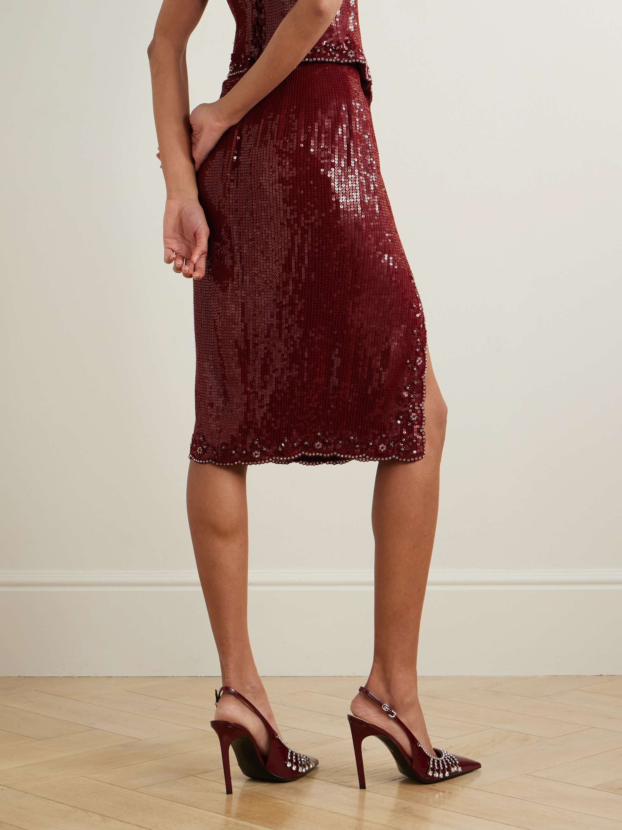 Syrah scalloped sequined tulle skirt view