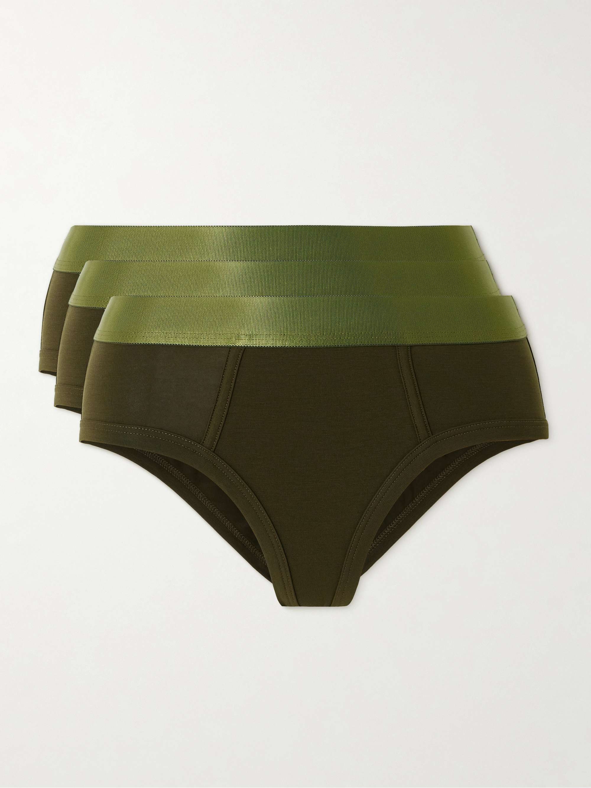 Set of three stretch-TENCEL Lyocell briefs view