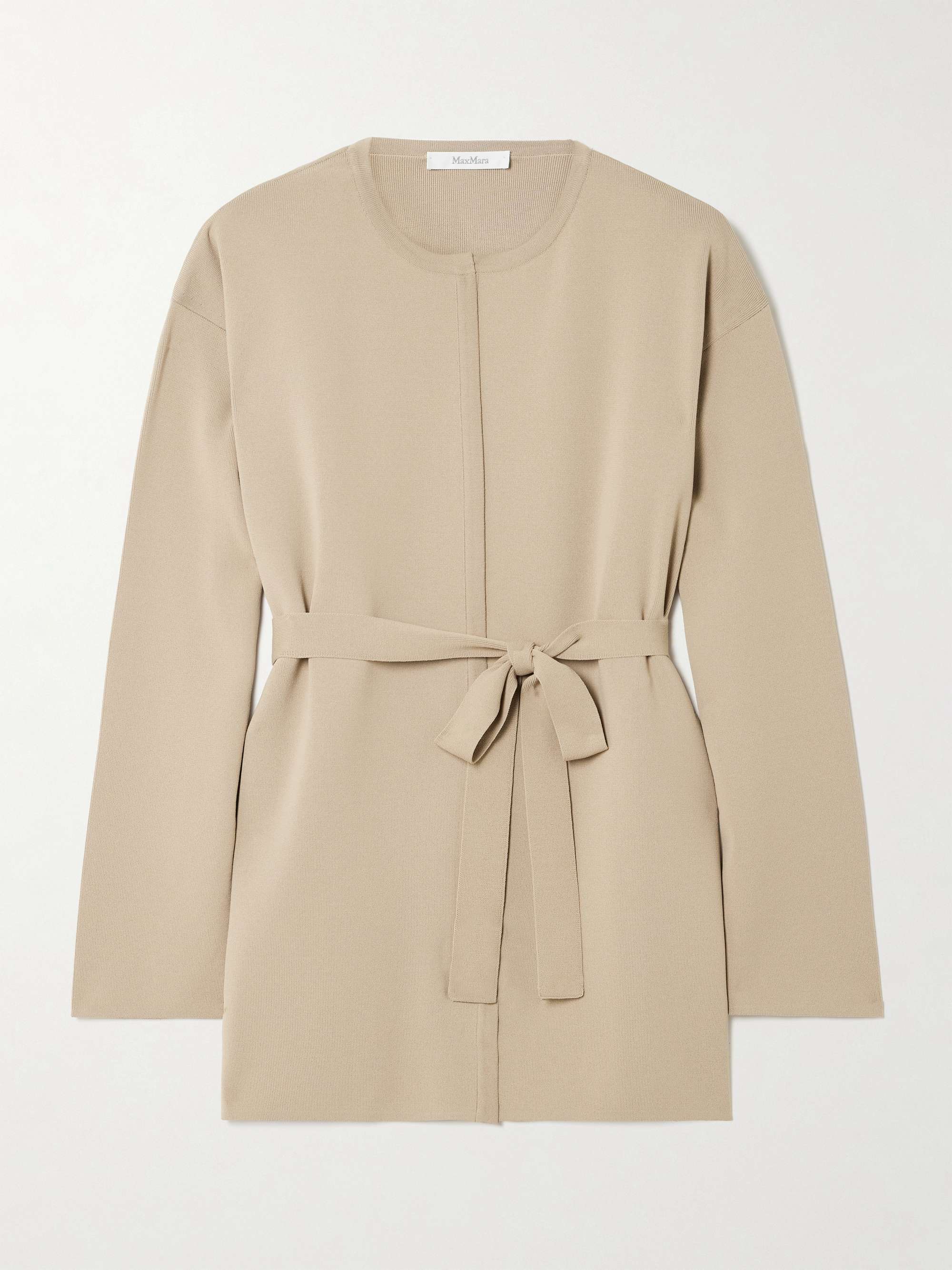 Gerald belted knitted cardigan view