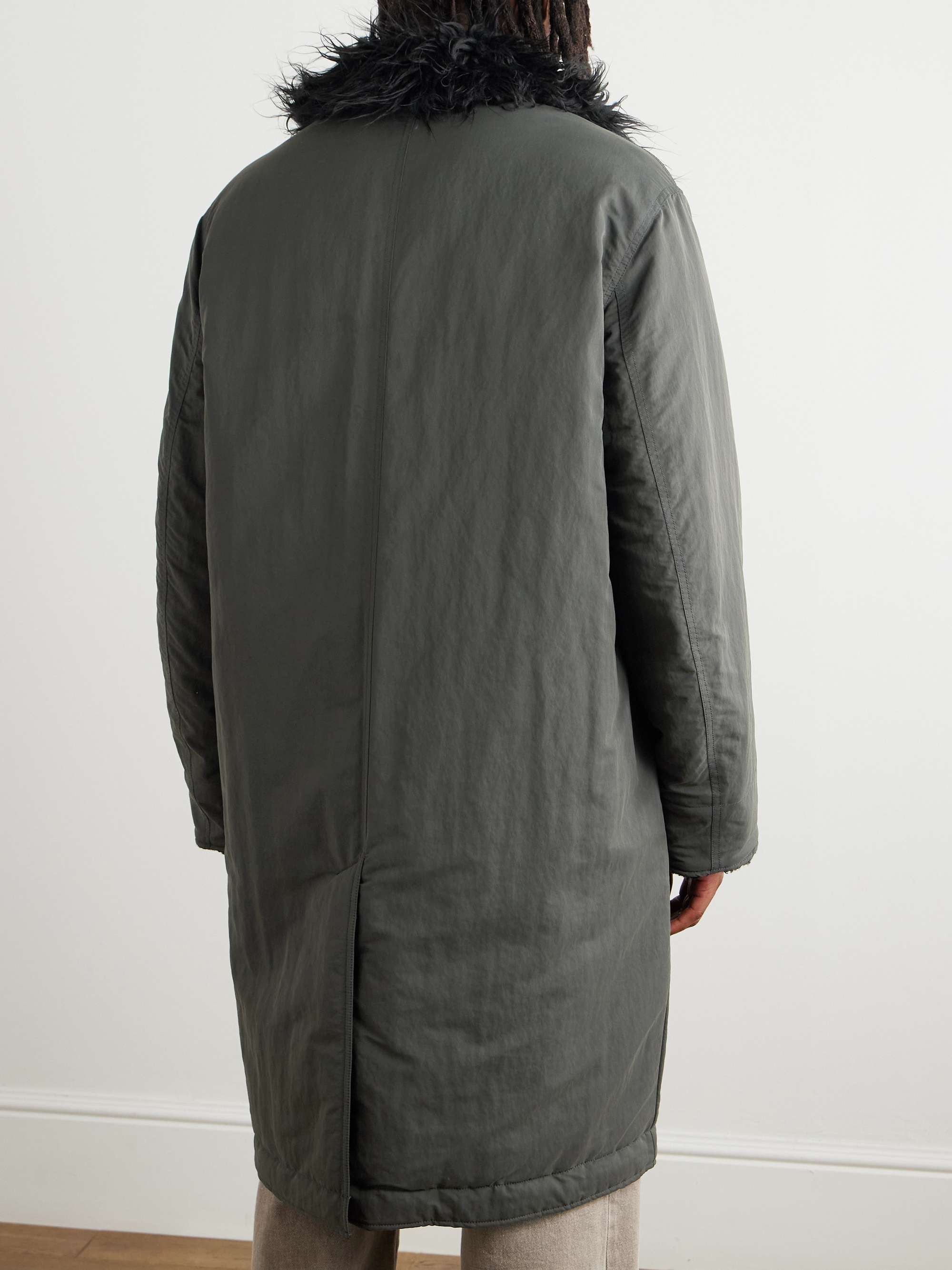 Polar Faux Fur-Trimmed Tech-Shell Coat view