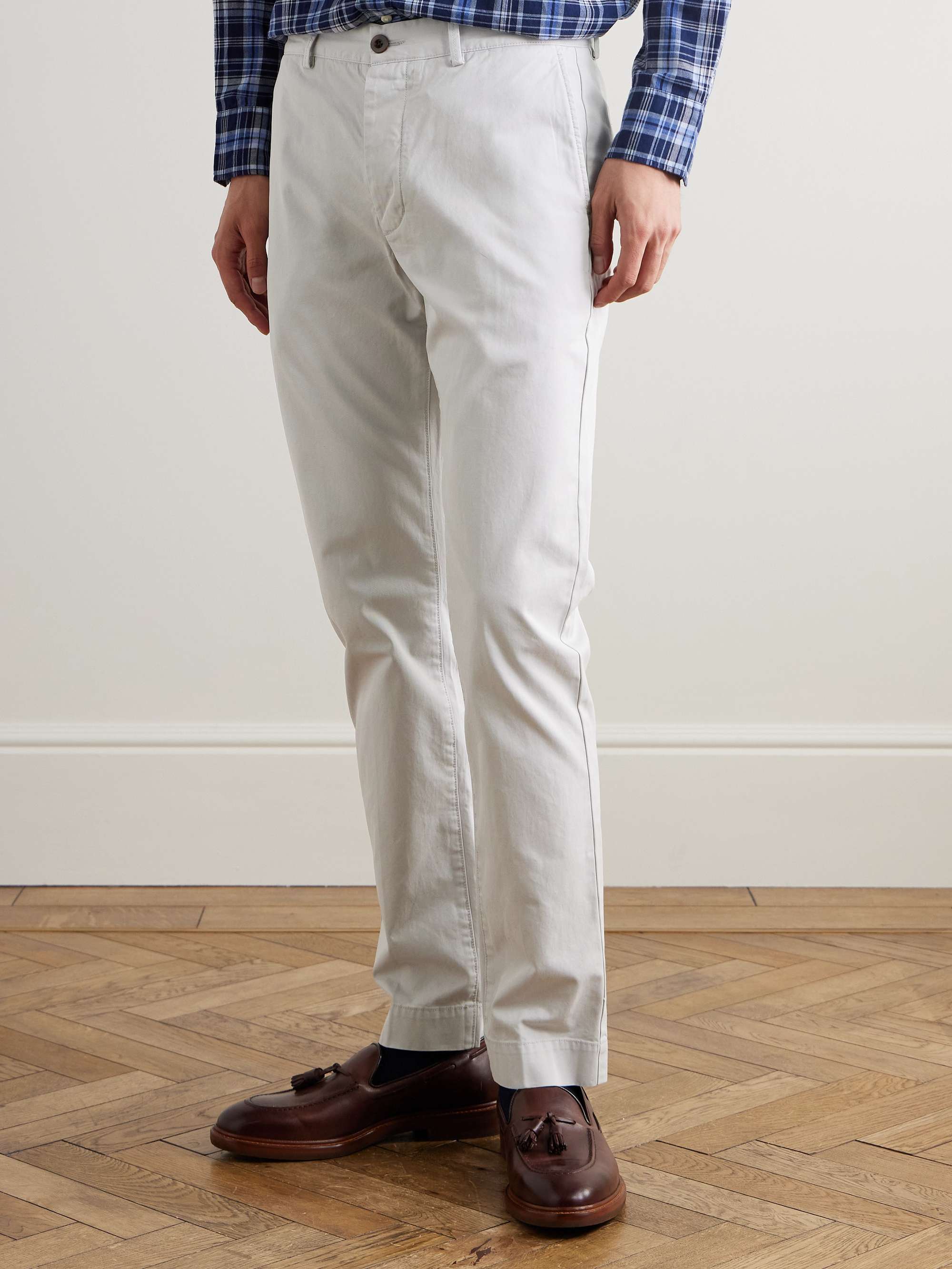 Field Straight-Leg Garment-Dyed Cotton-Twill Trousers view