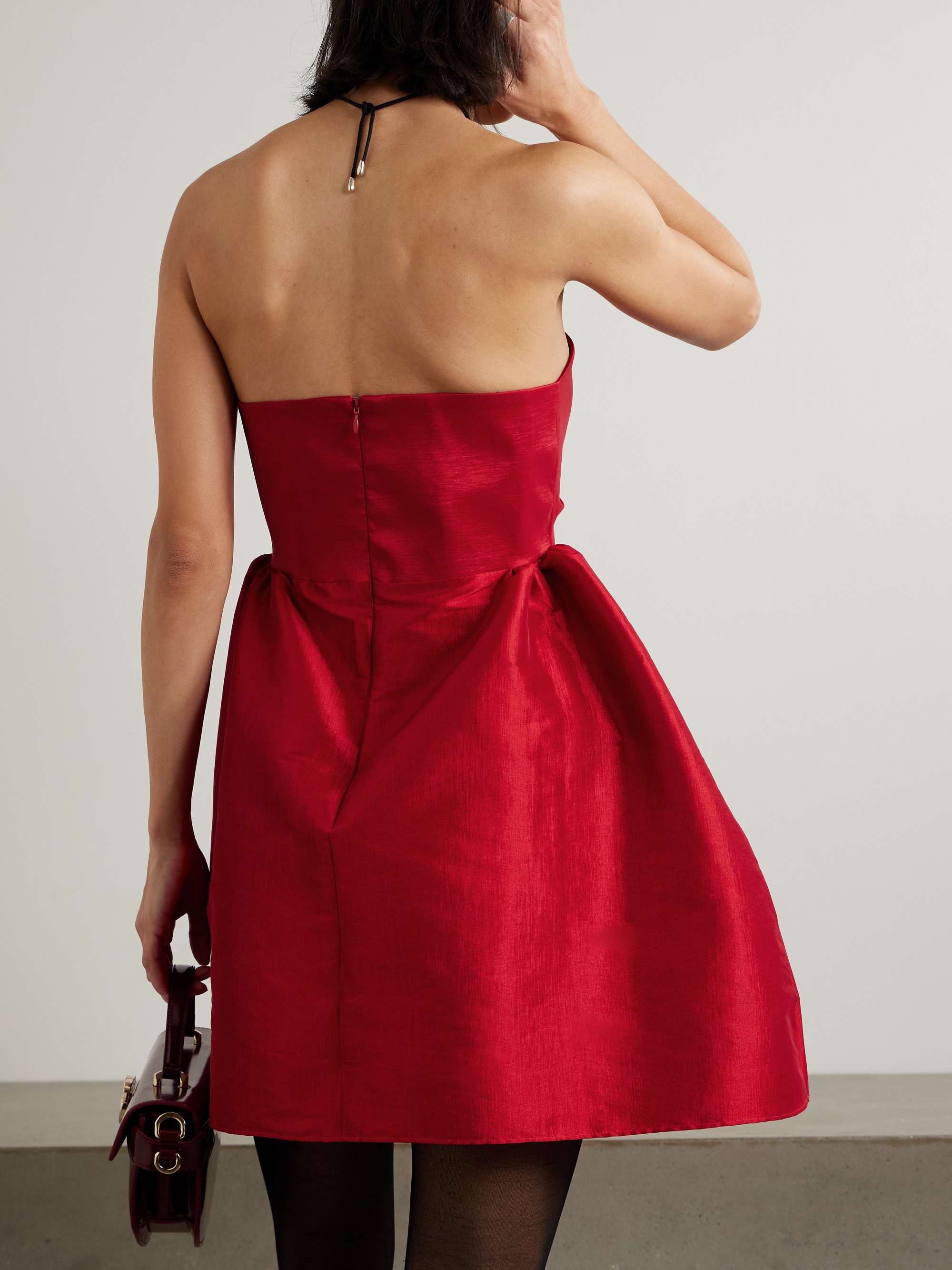 Fiona strapless twisted taffeta mini dress view