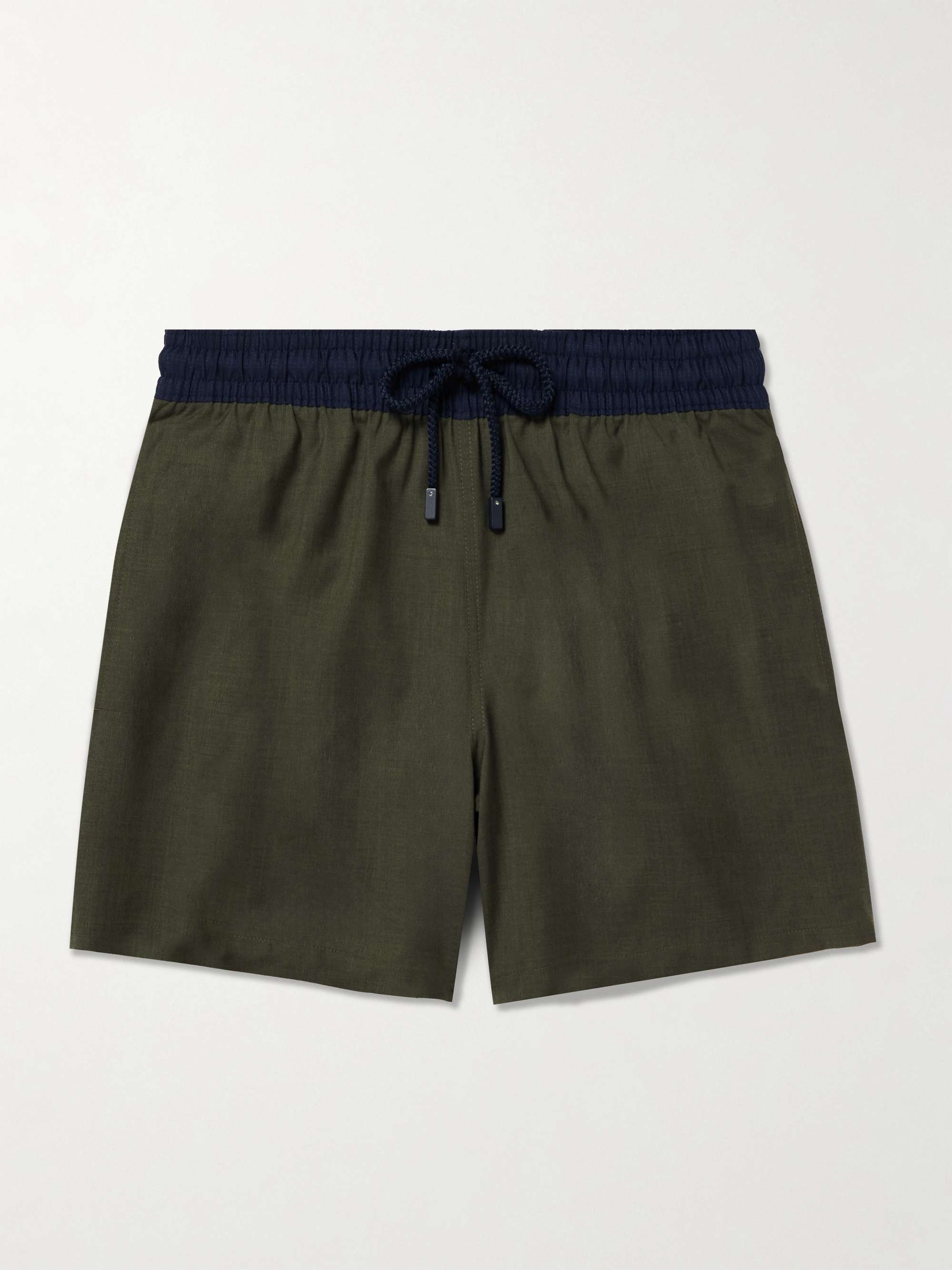 Magnus Wide-Leg Mid-Length Wool Swim Shorts view