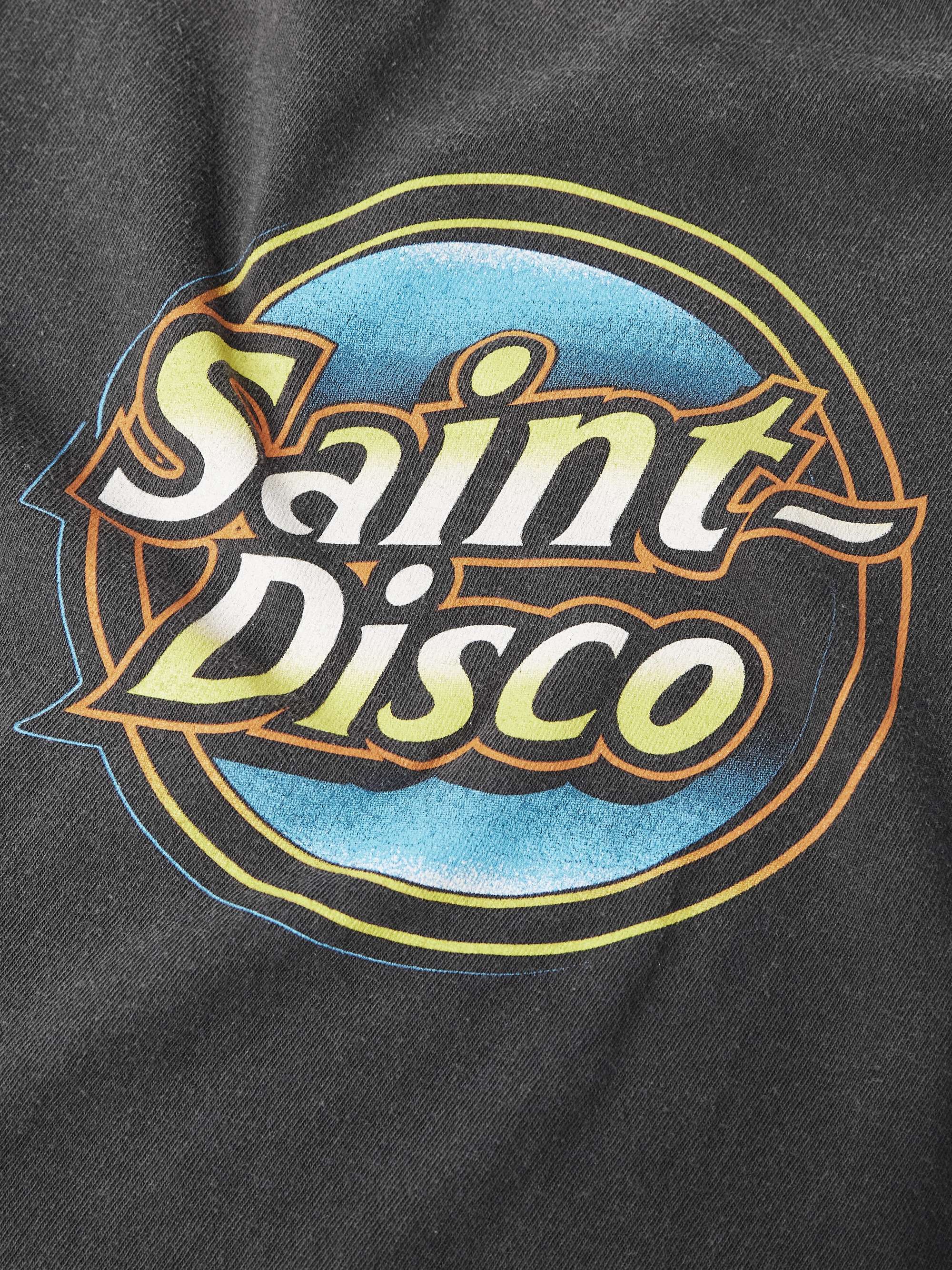 + TEFLON DISCO Distressed Printed Cotton-Jersey T-Shirt view