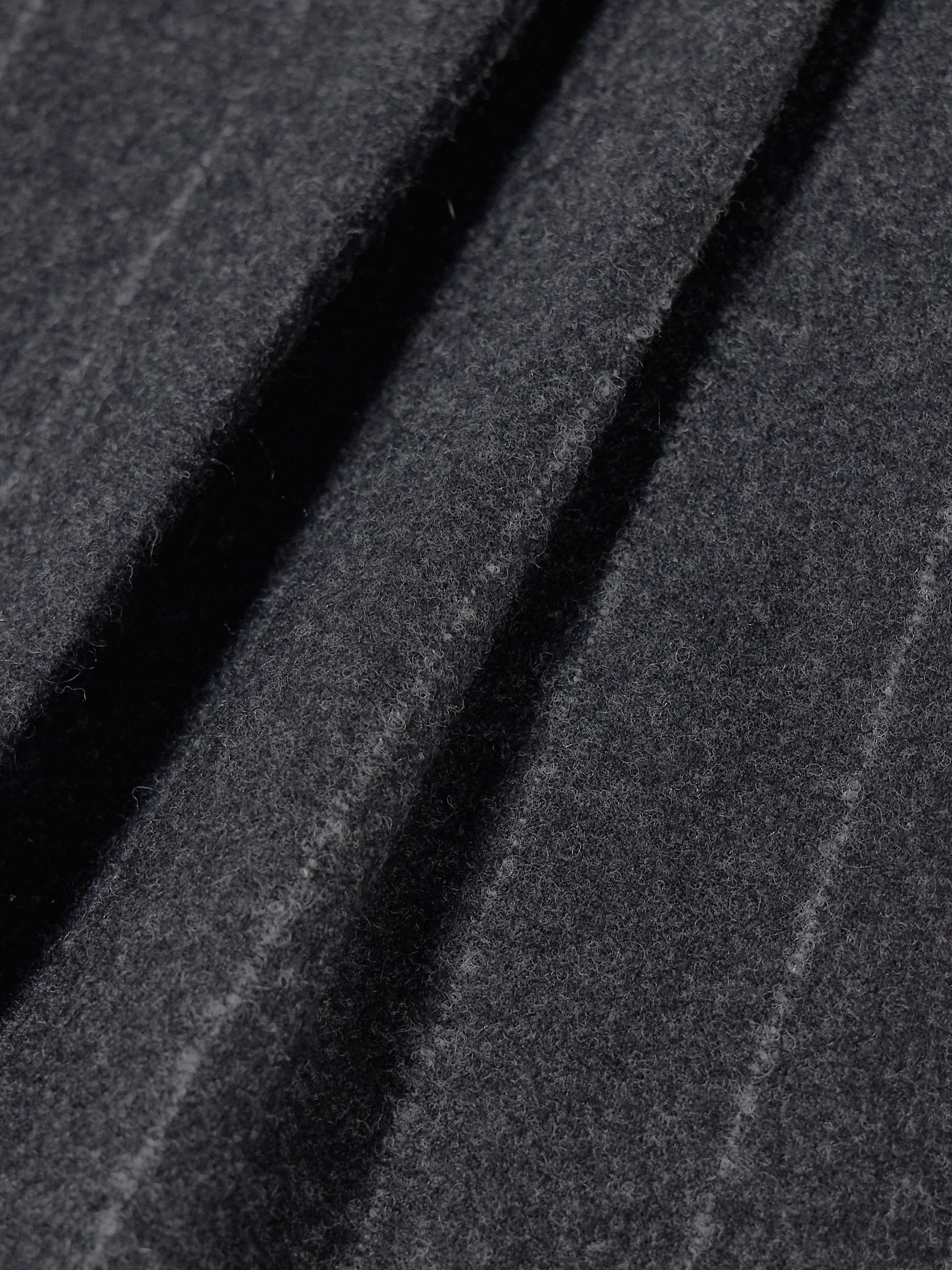 Ferien pleated pinstriped wool and cashmere-blend shorts view