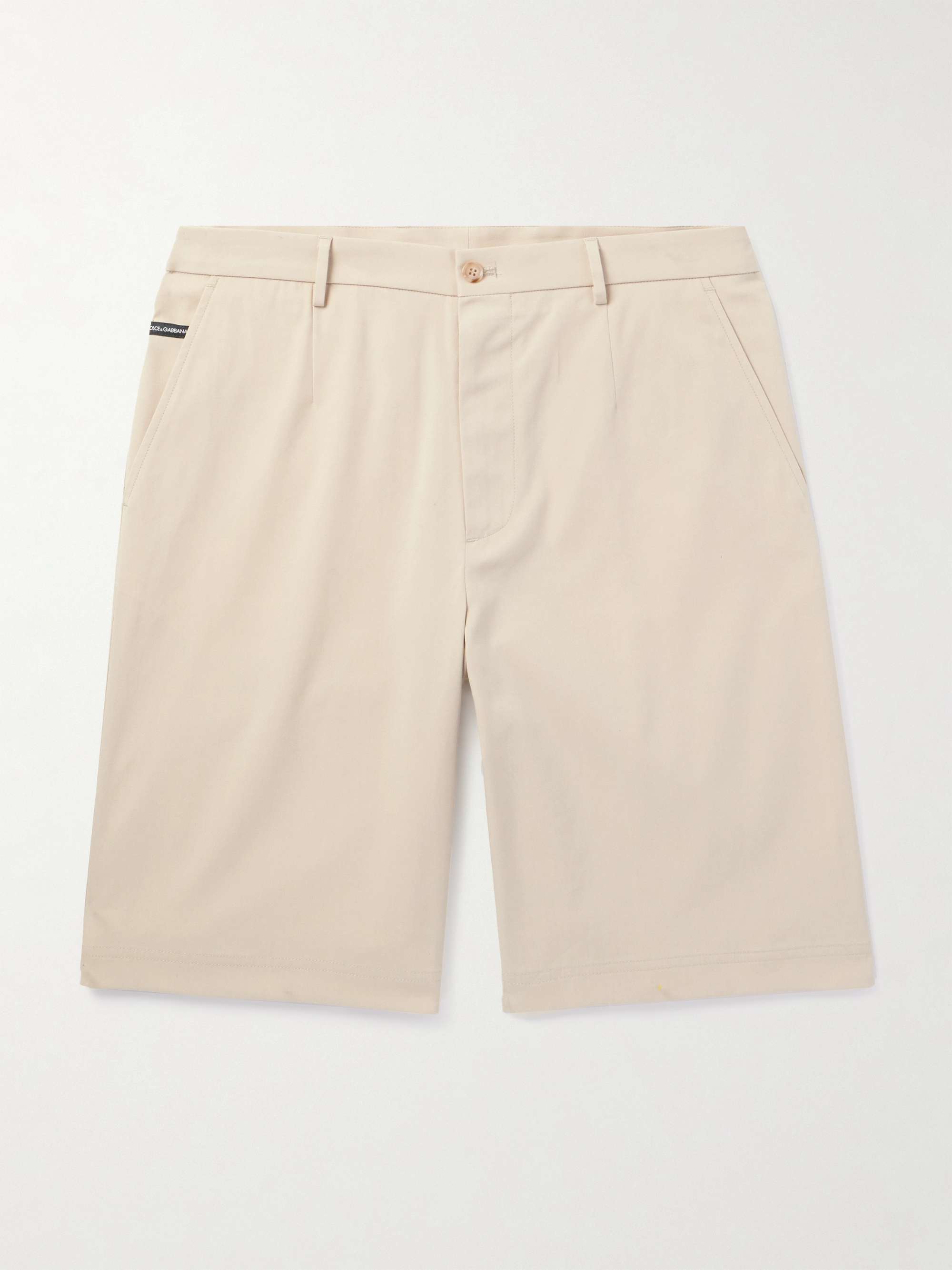 Straight-Leg Stretch-Cotton Twill Bermuda Shorts view