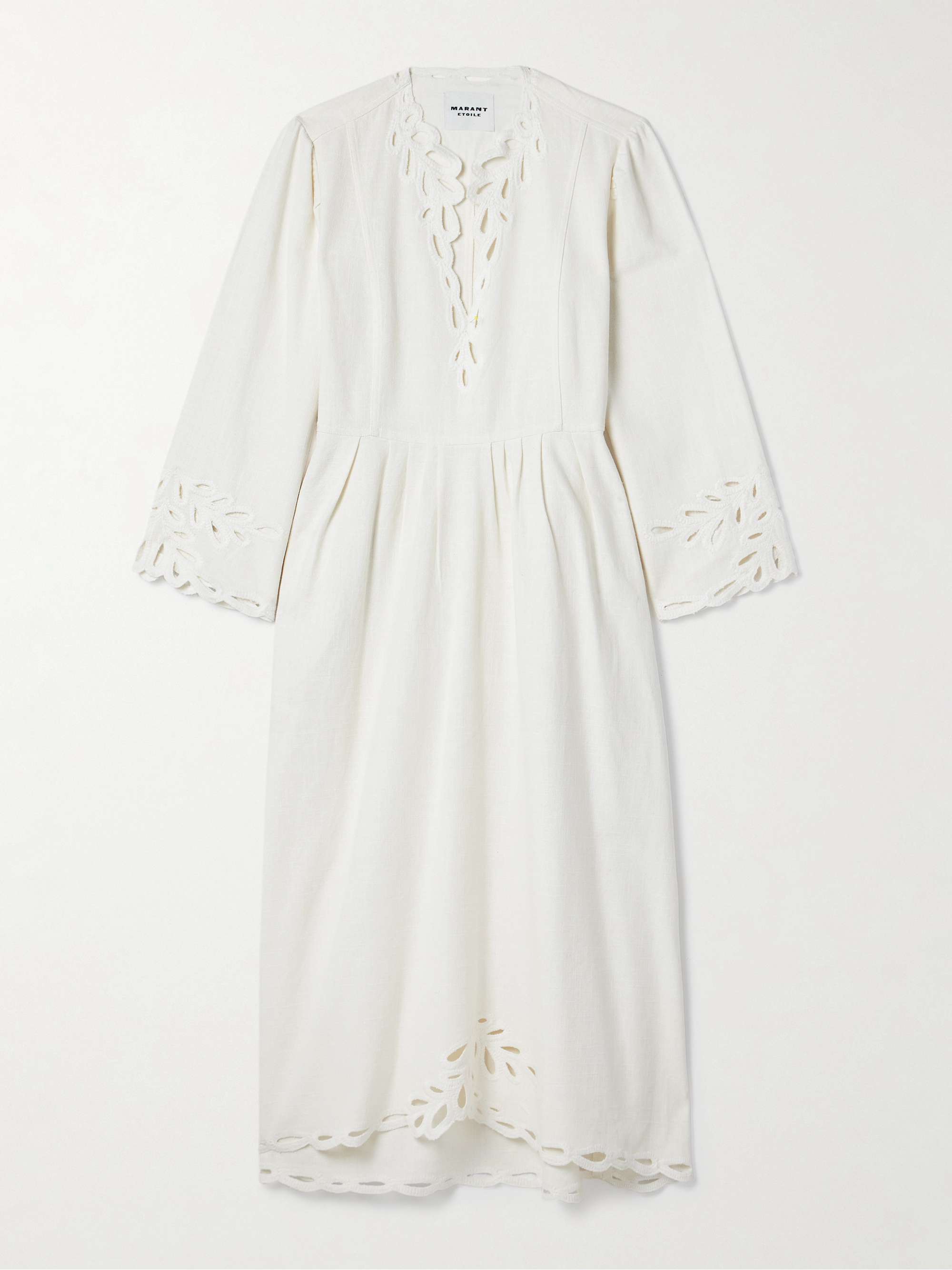 Tianny pleated broderie anglaise cotton midi dress view