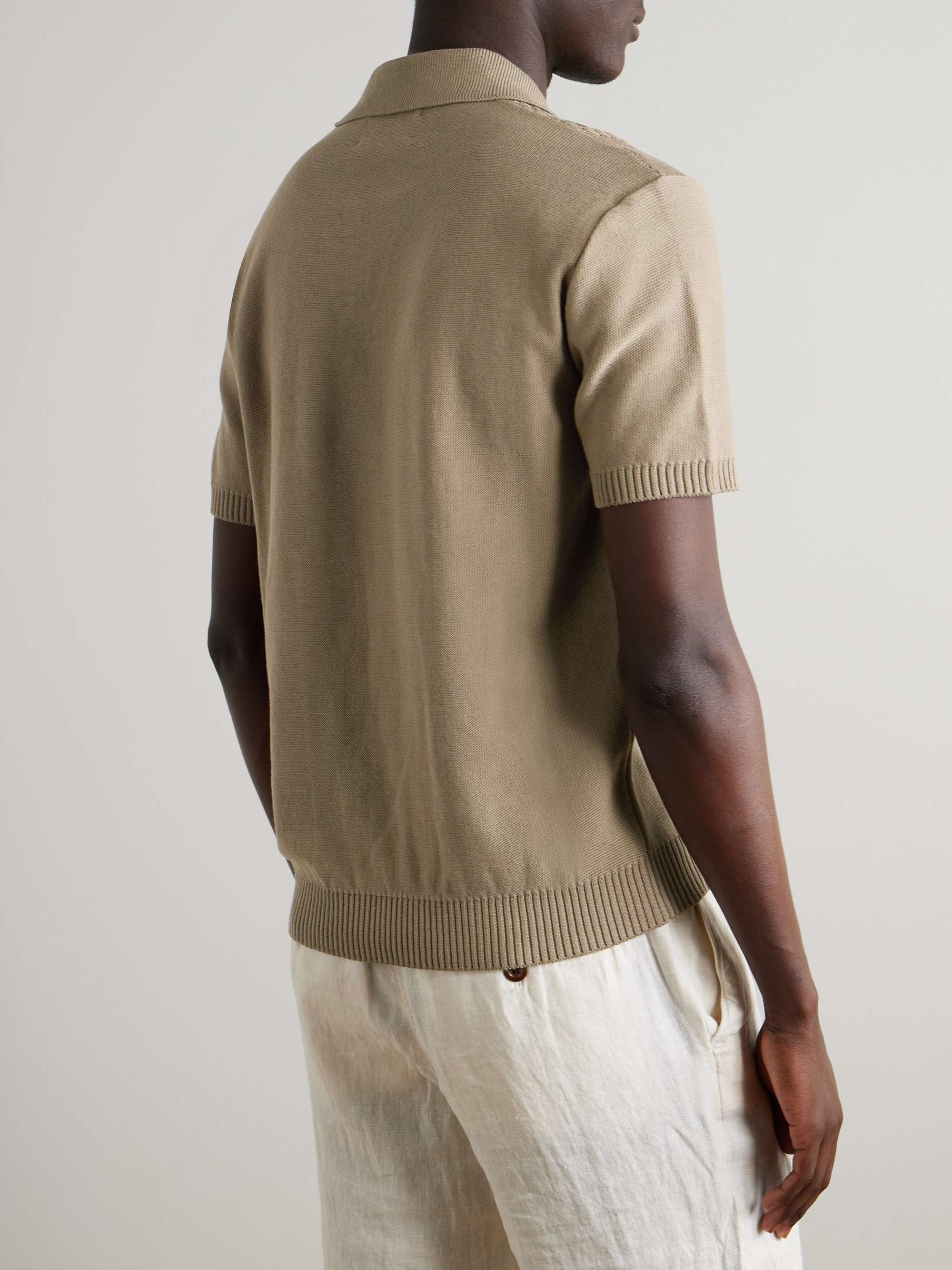 Johnny Textured Organic Cotton Polo Shirt view