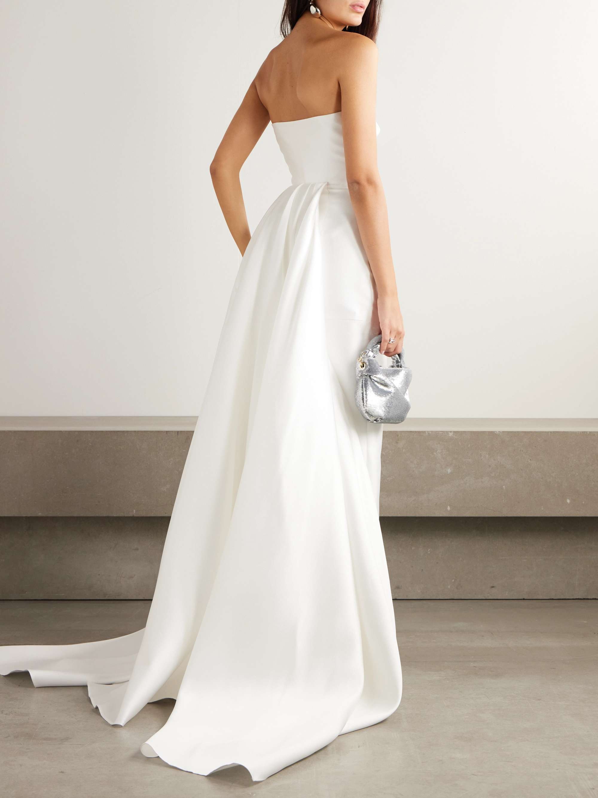 Imani strapless pleated twill gown view