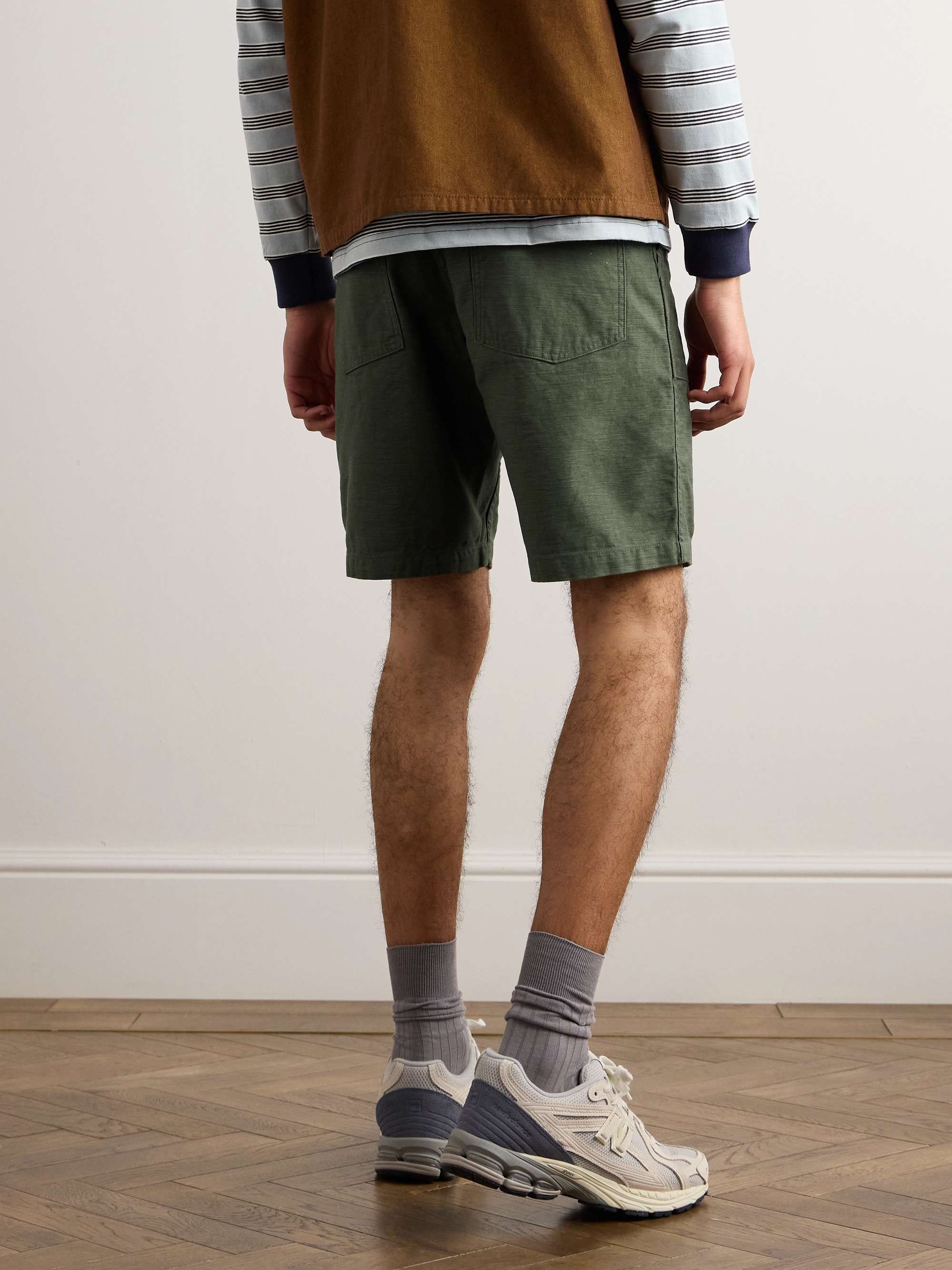 Slim-Fit Straight-Leg Cotton Cargo Shorts view
