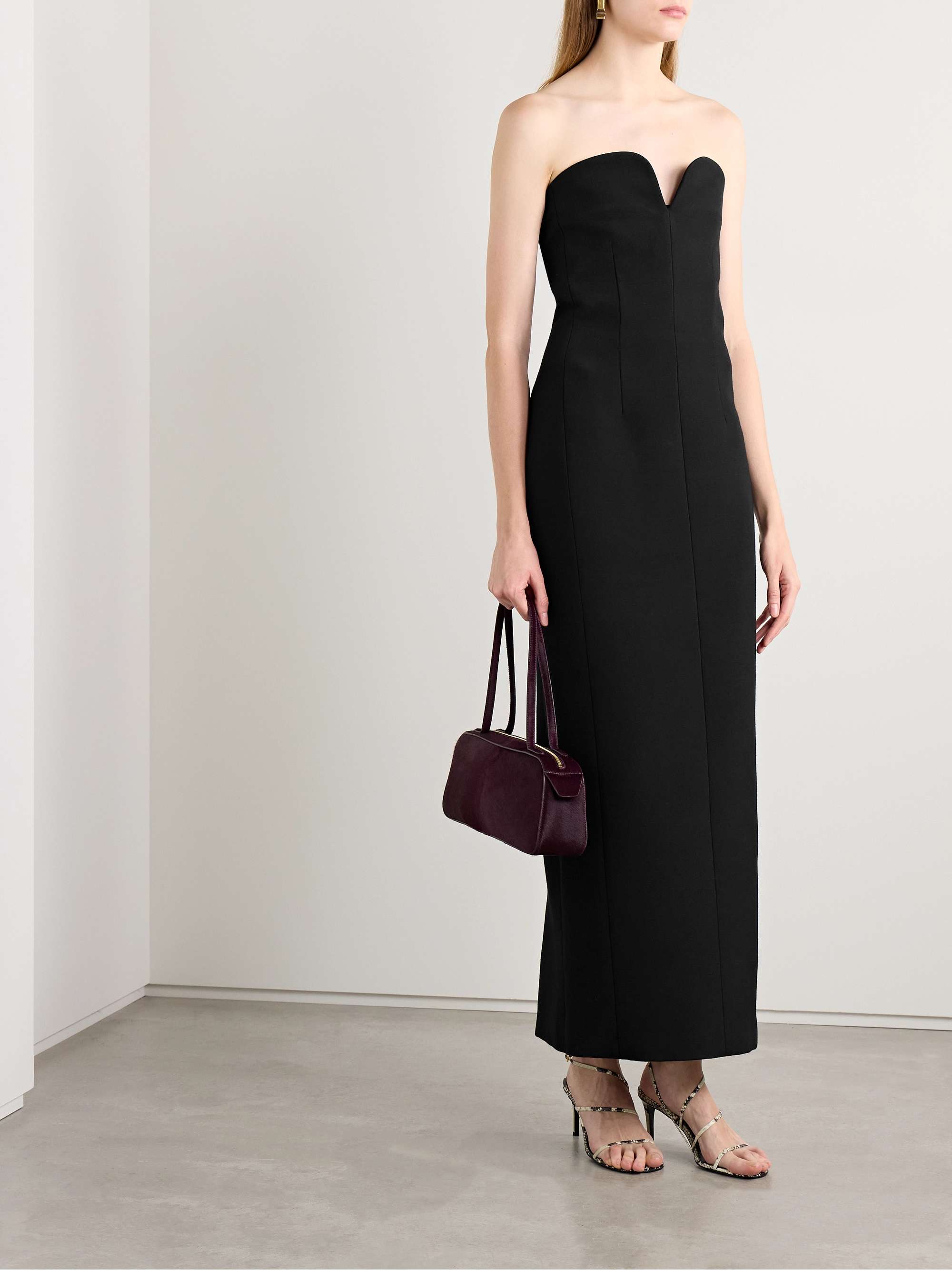 Yao strapless grain de poudre gown view