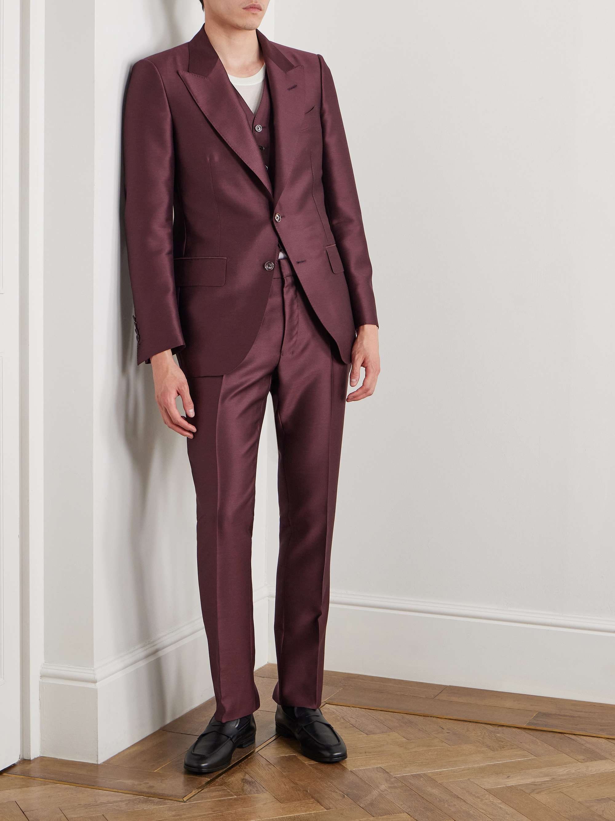 Wool, Mohair and Silk-Blend Twill Suit Jacket view