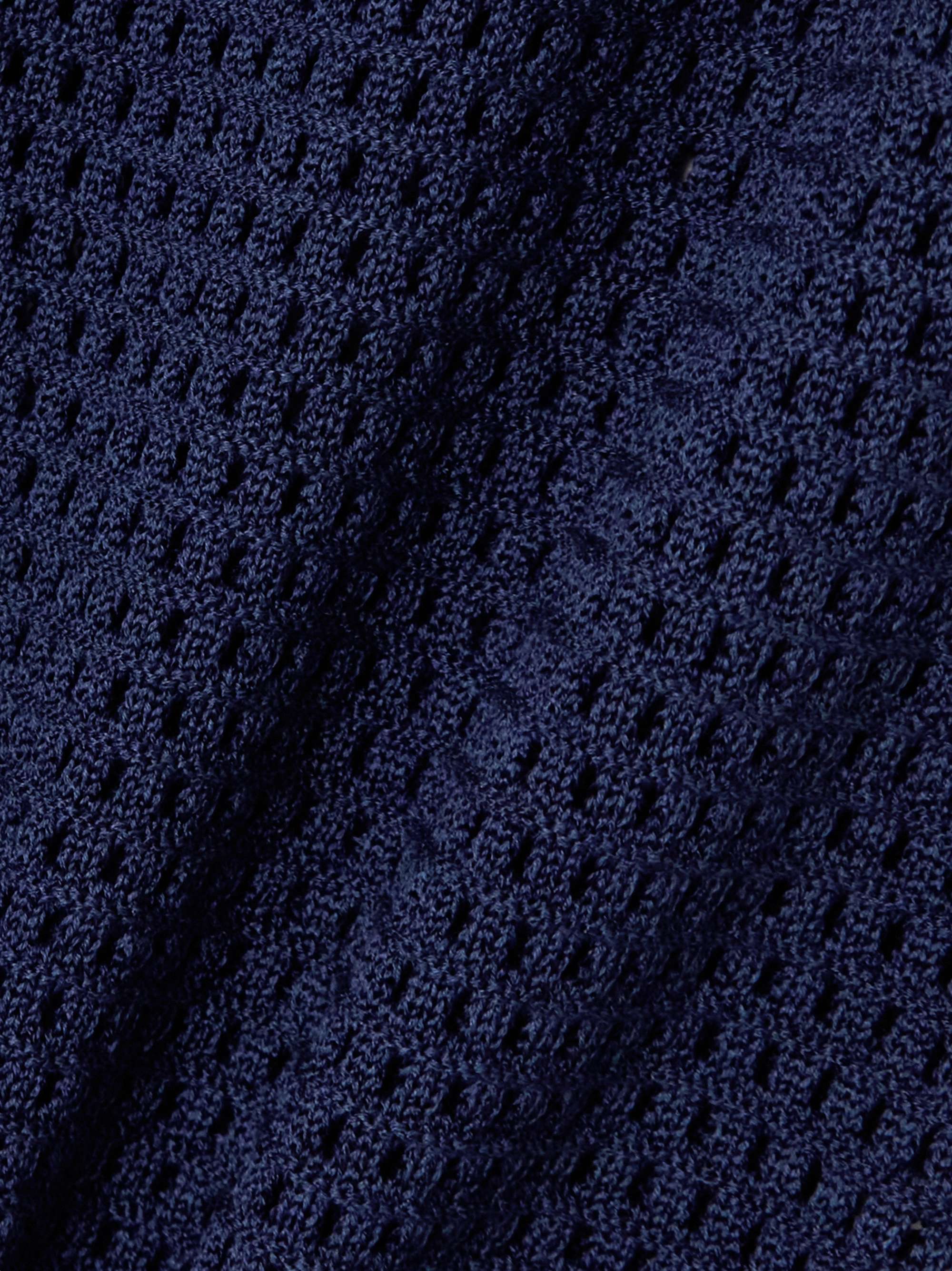 Bayadere Goeland open-knit cotton-blend wide-leg pants view