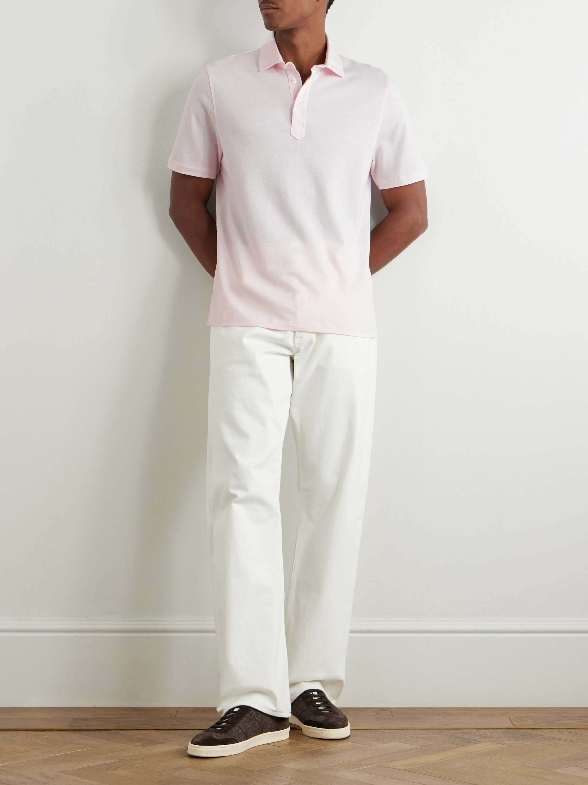 Linen and Cotton-Blend Polo Shirt view