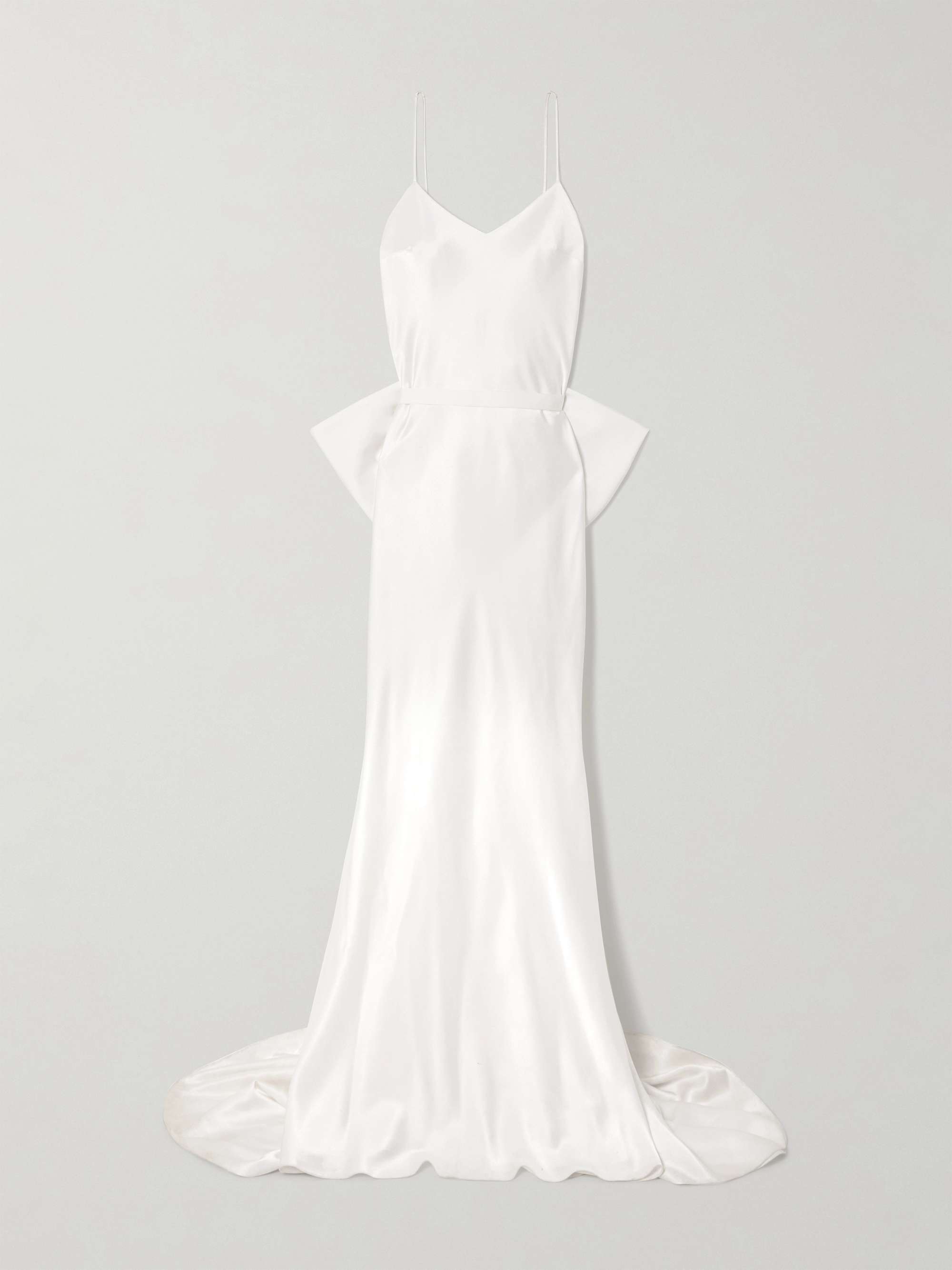 India bow-detailed satin gown view