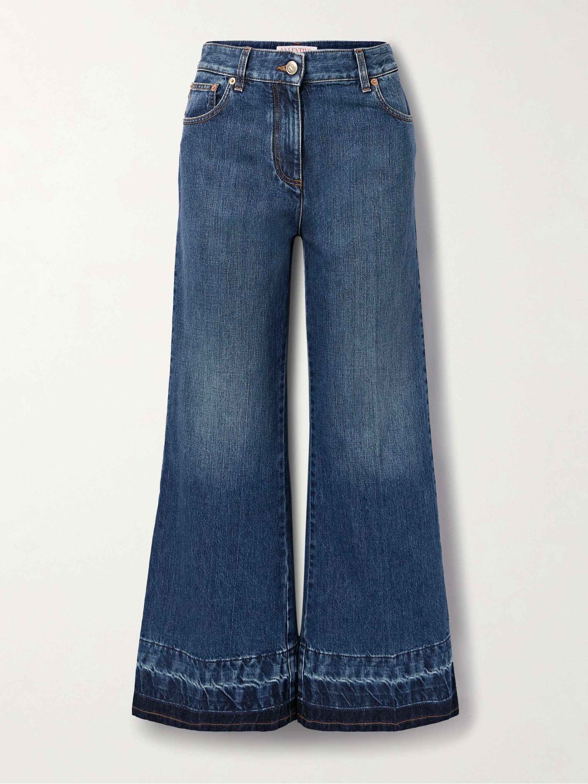 Embellished high-rise flared jeans view