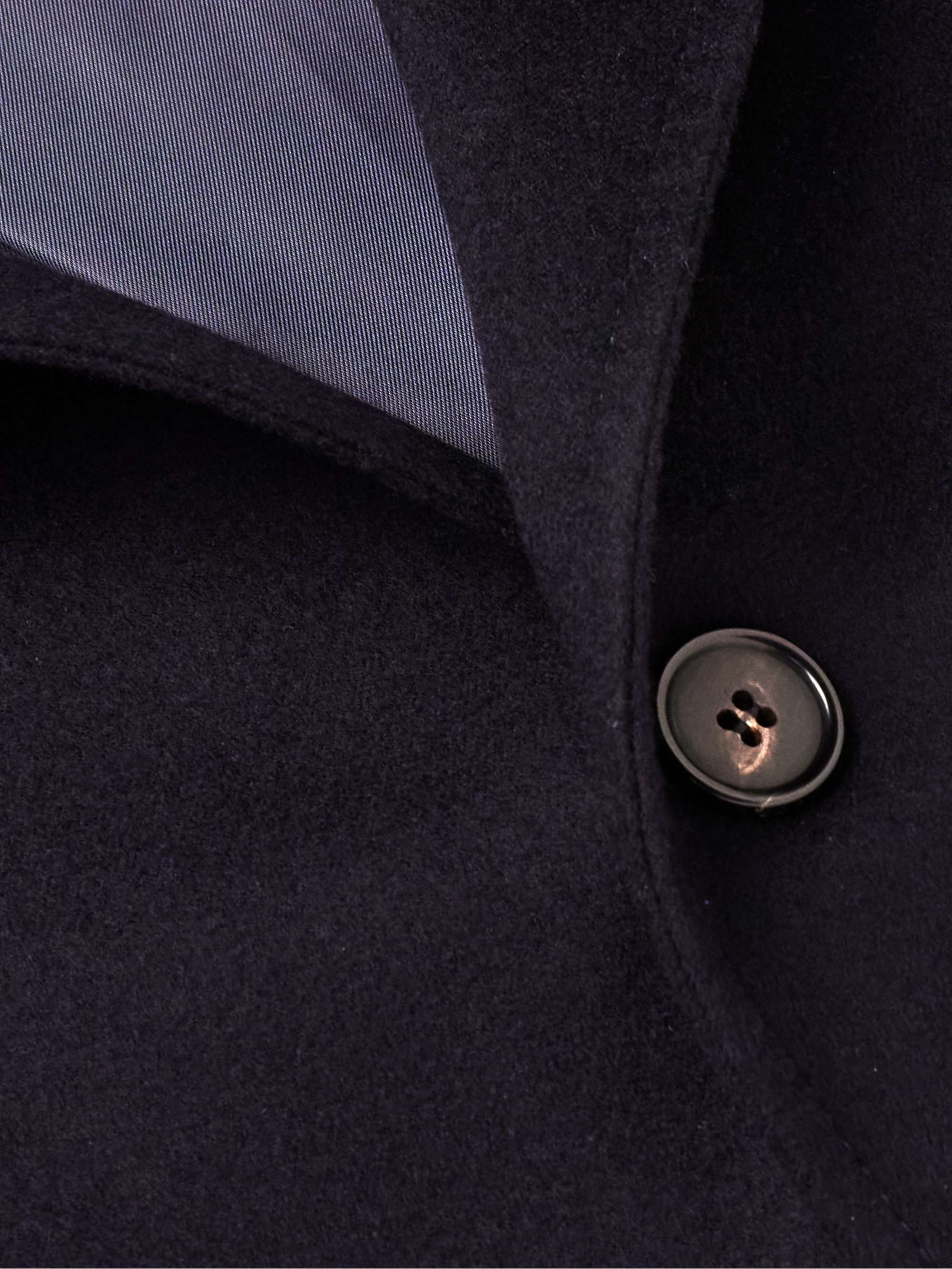 Spagna Leather-Trimmed Cashmere-Felt Jacket view