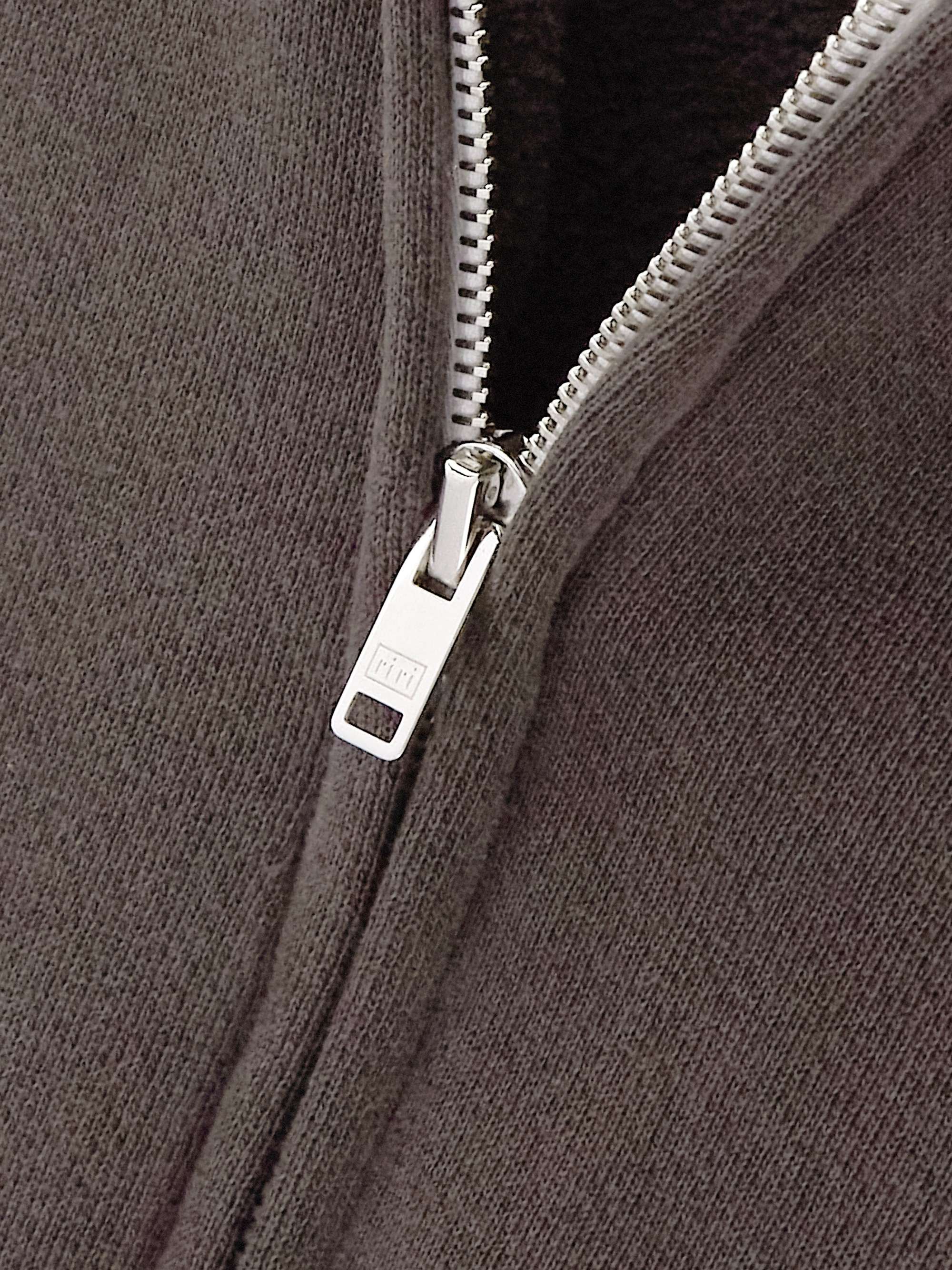 Courtney fleece-trimmed cotton-jersey jacket view