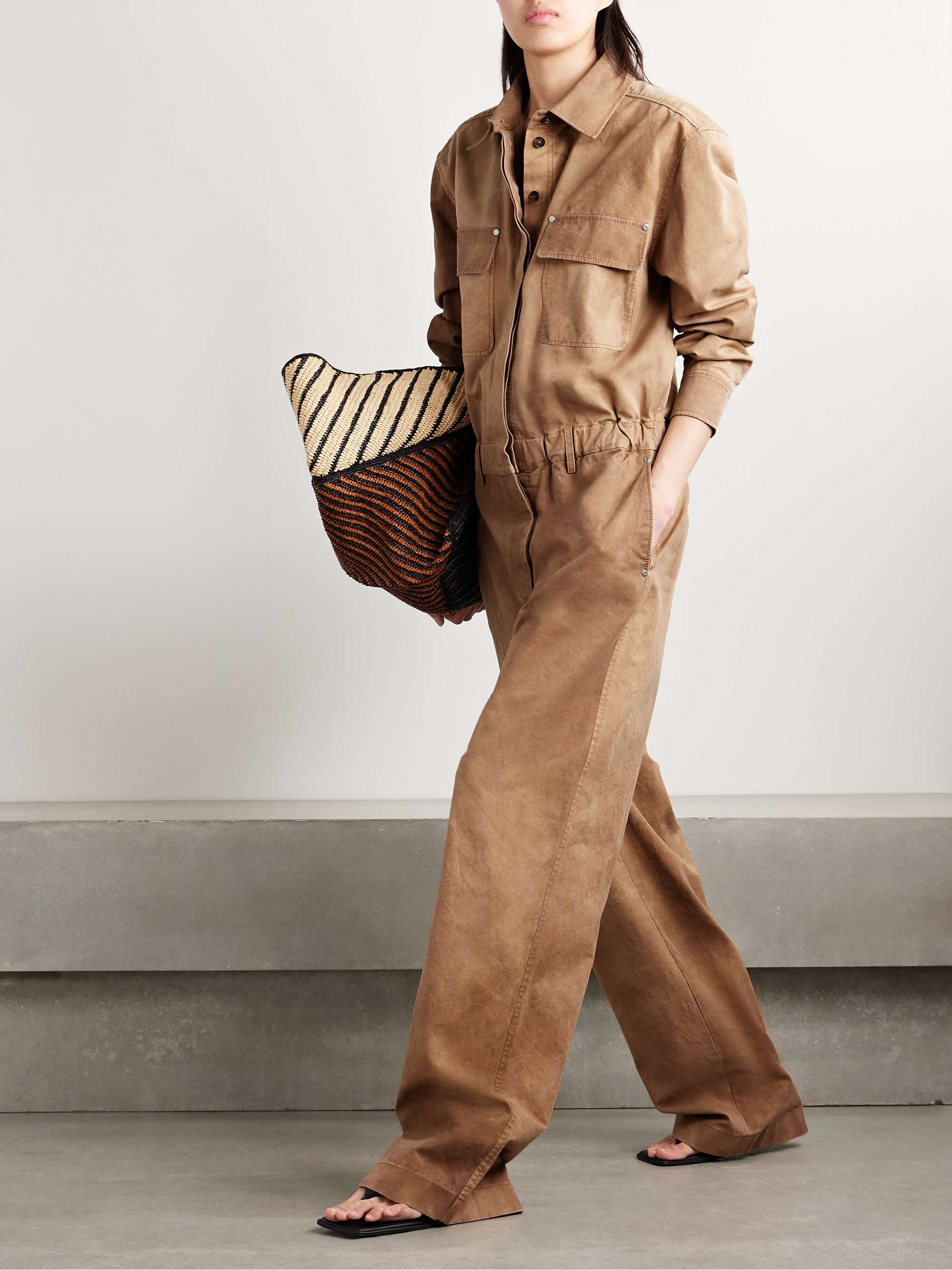Washed organic cotton-canvas jumpsuit view