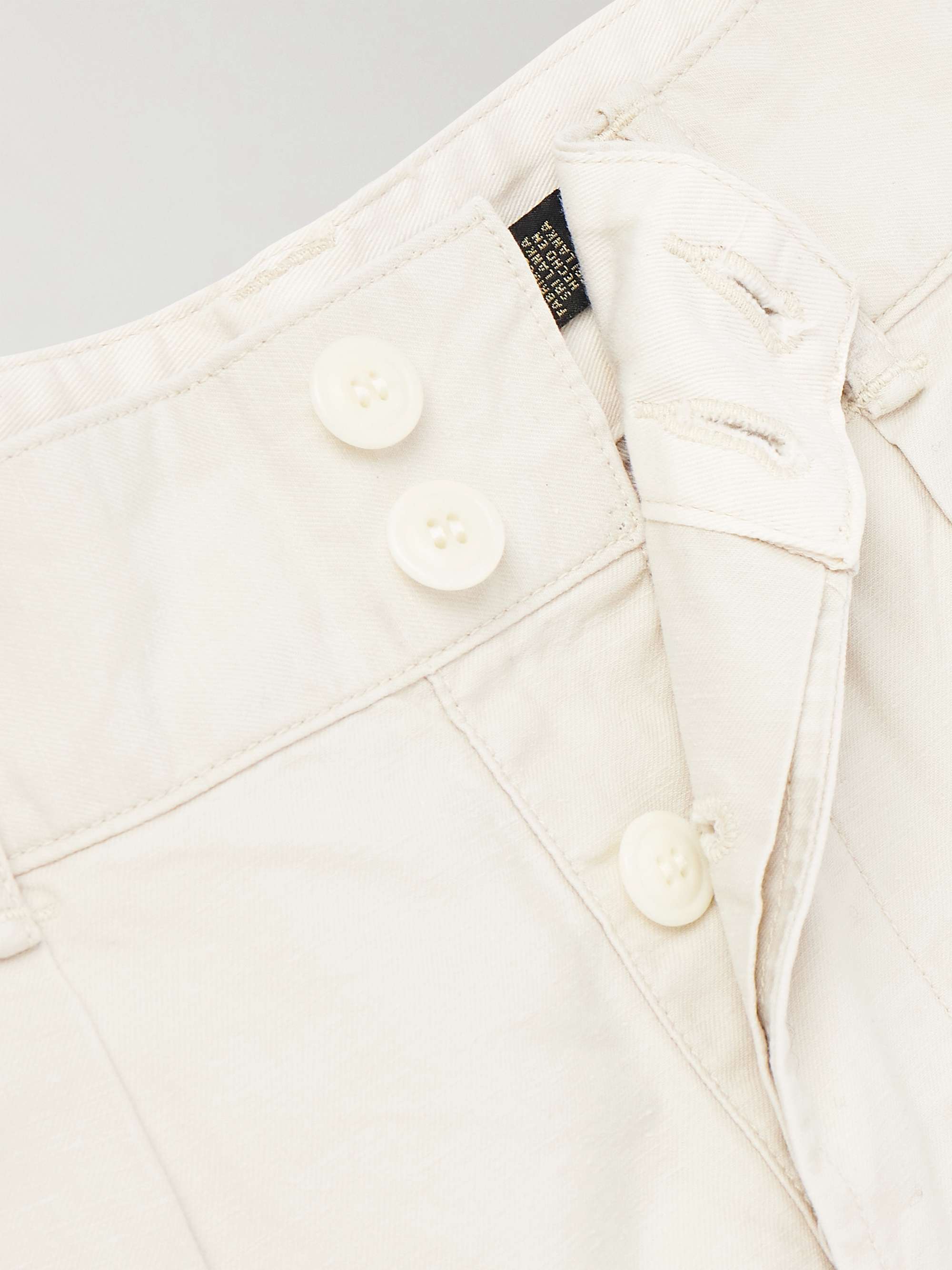 Hawkes Straight-Leg Pleated Cotton-Twill Shorts view