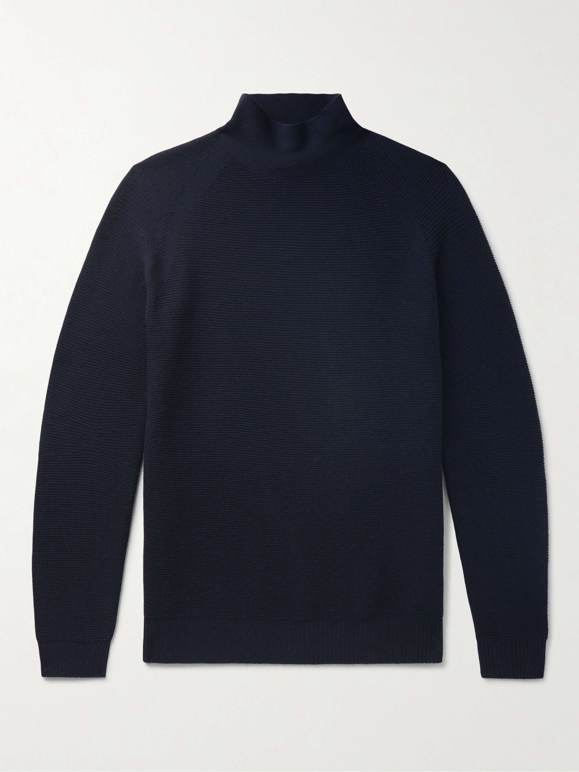 Lupetto Slim-Fit Ribbed Wish® Virgin Wool-Blend Rollneck Ski Base Layer view