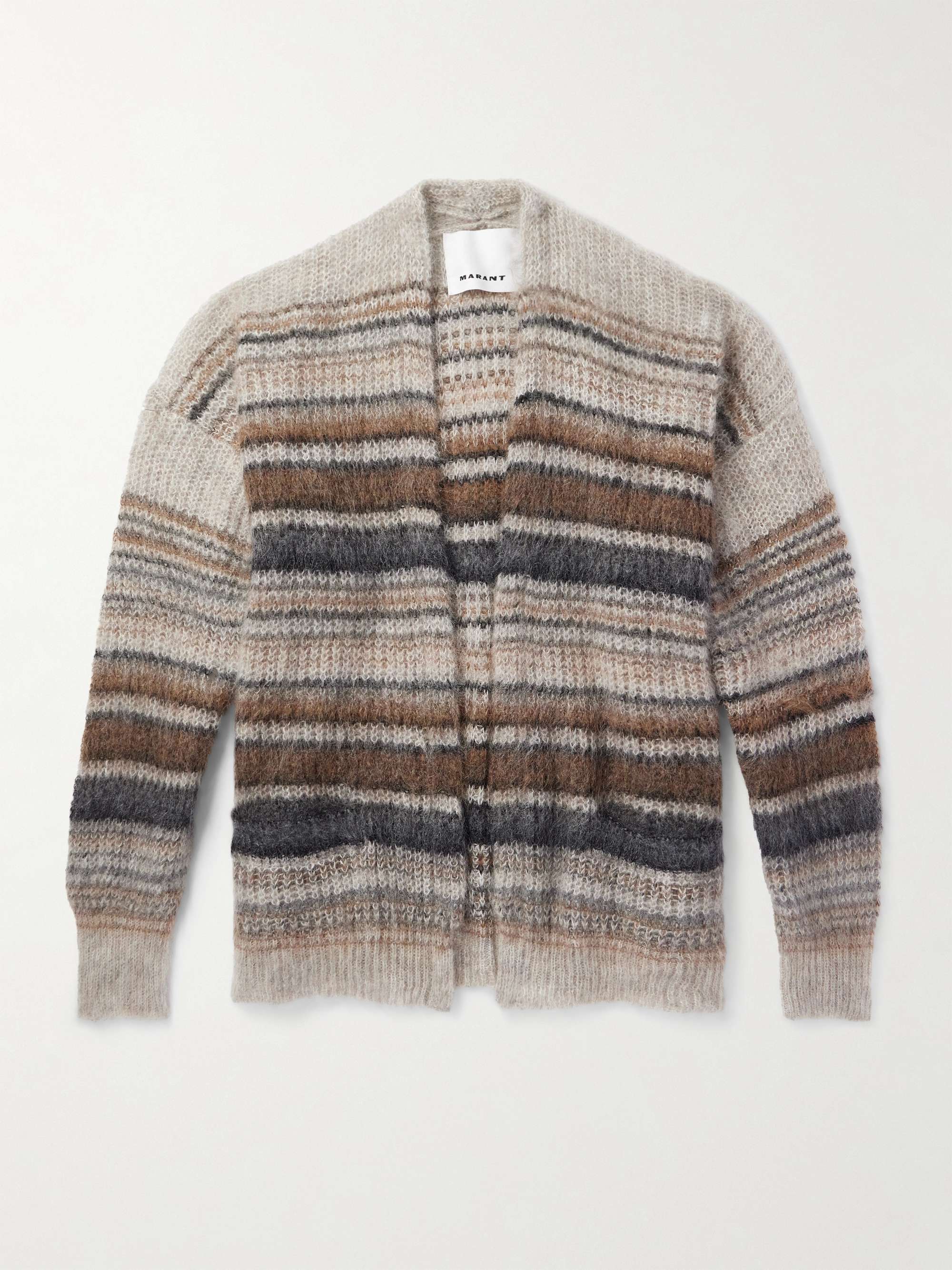 Danah Striped Mohair-Blend Cardigan view