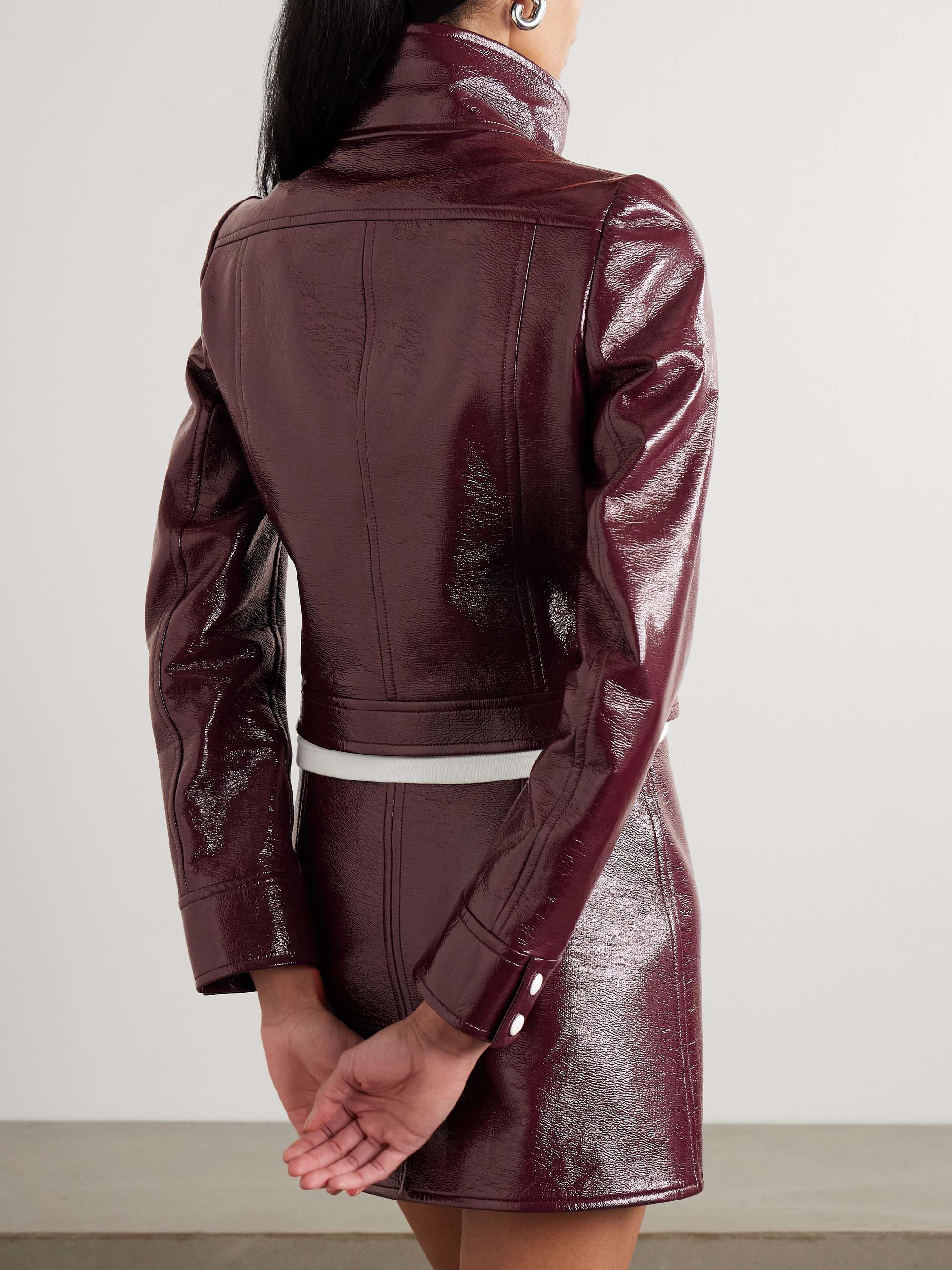 Reedition appliquéd coated cotton-blend jacket view