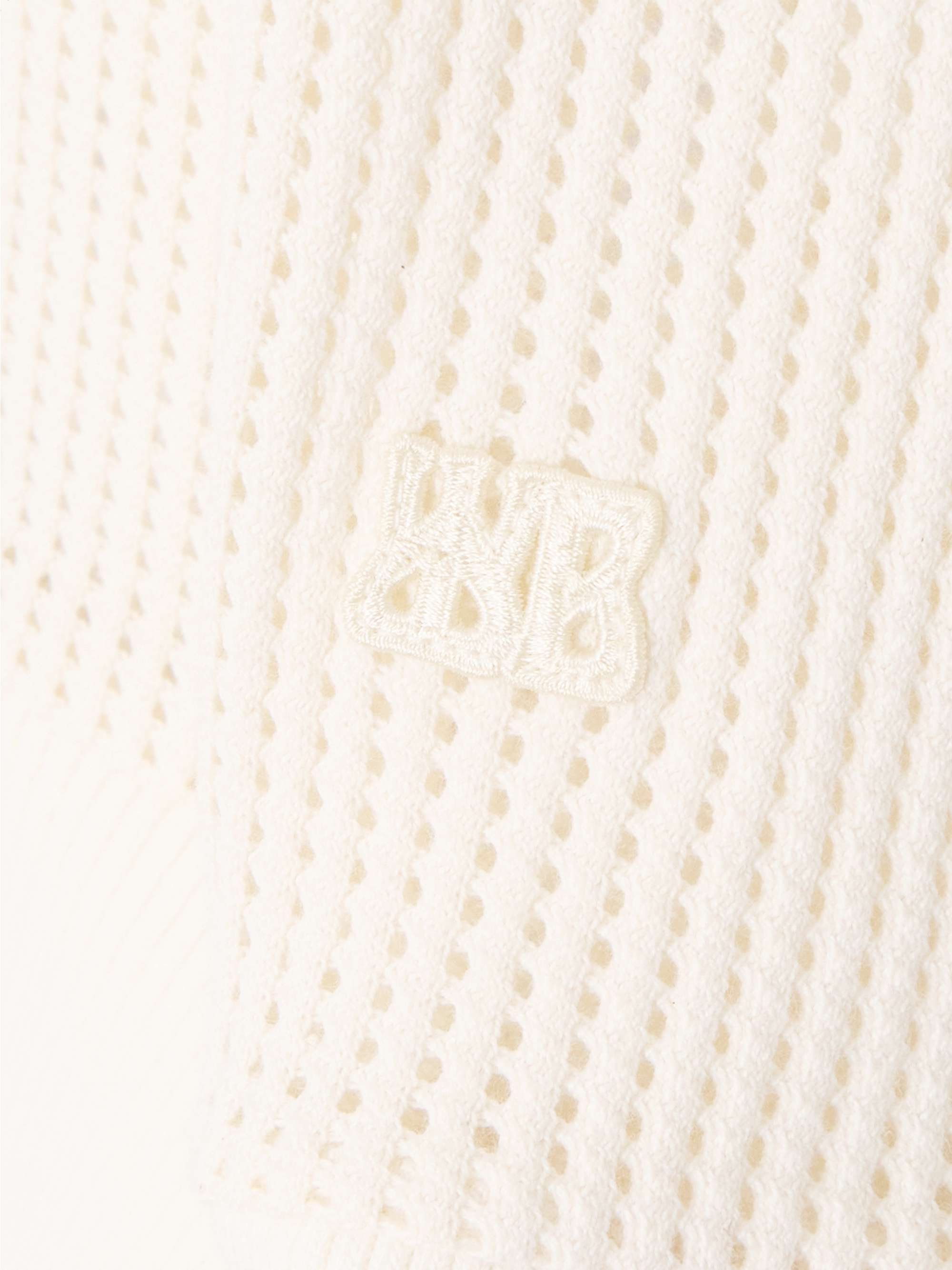 Song open-knit cotton polo sweater view