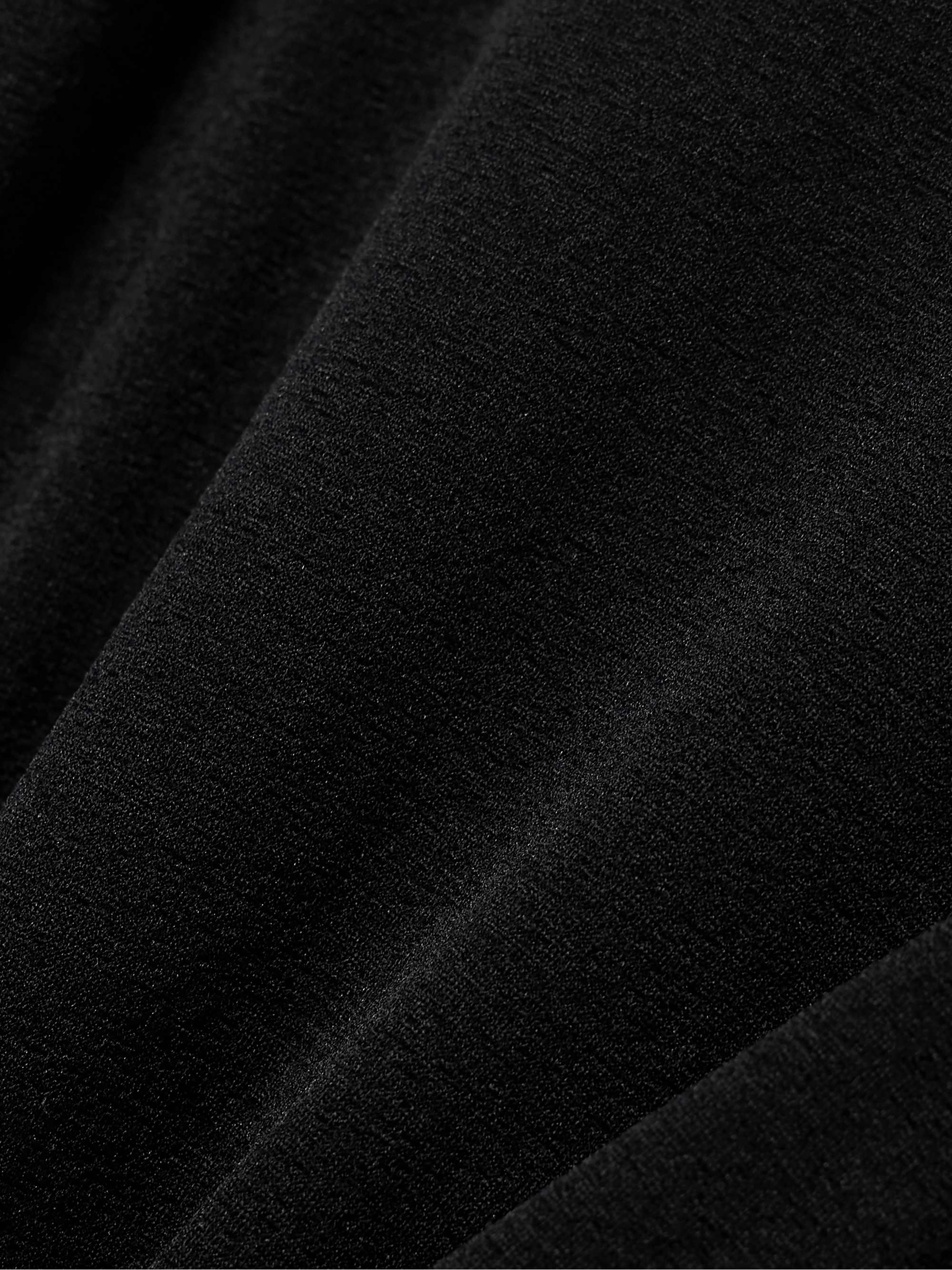 Cutout ruched stretch-jersey top view