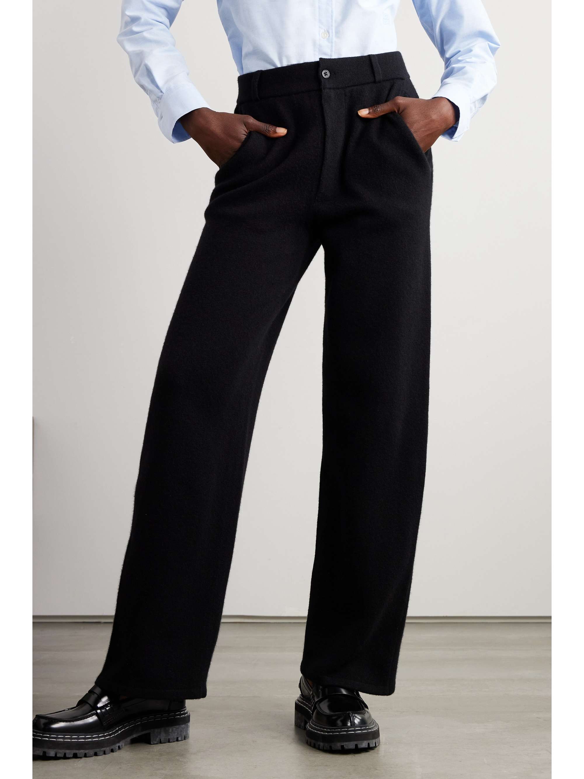 Cashmere straight-leg pants view